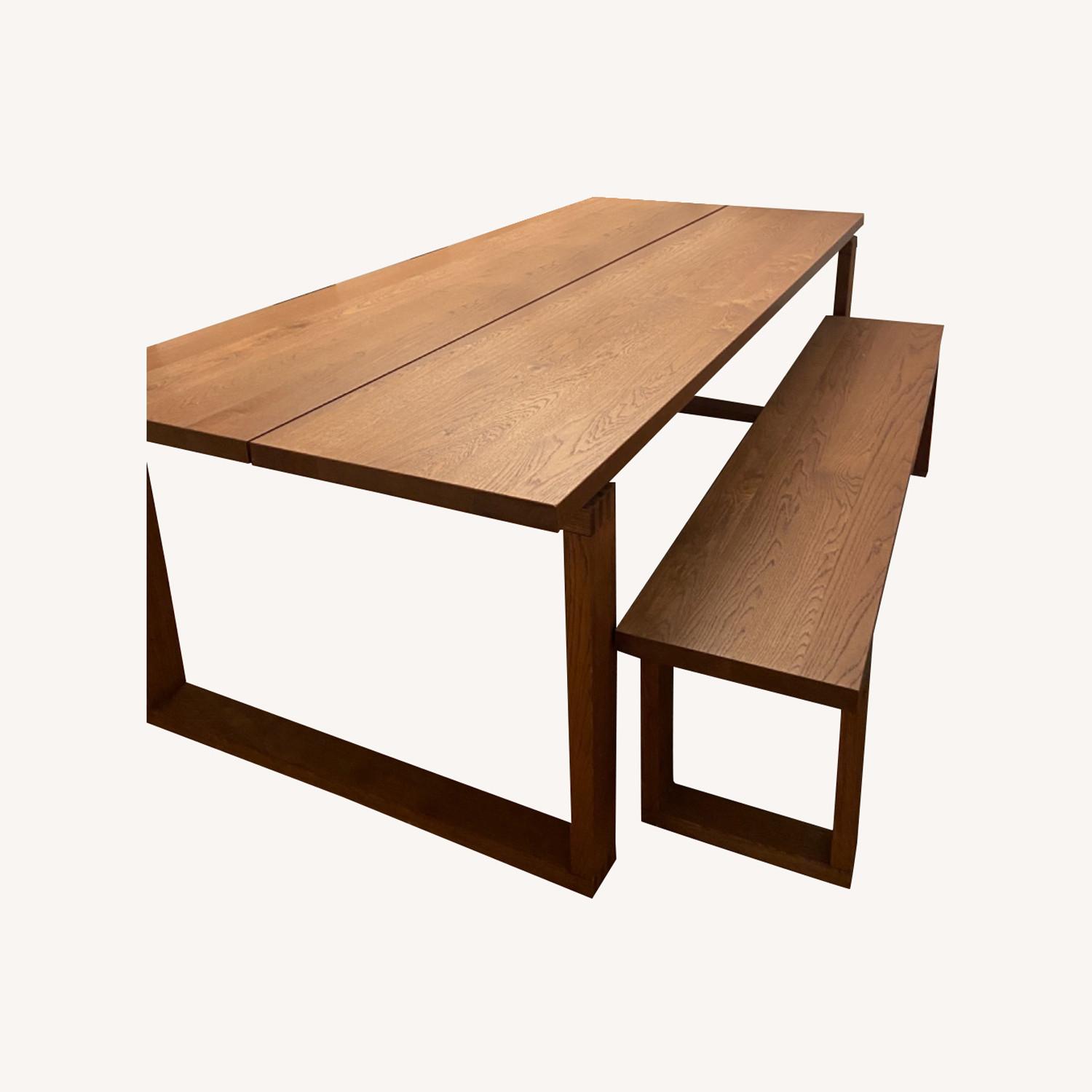 IKEA Morbylanga Wooden Table with Bench AptDeco