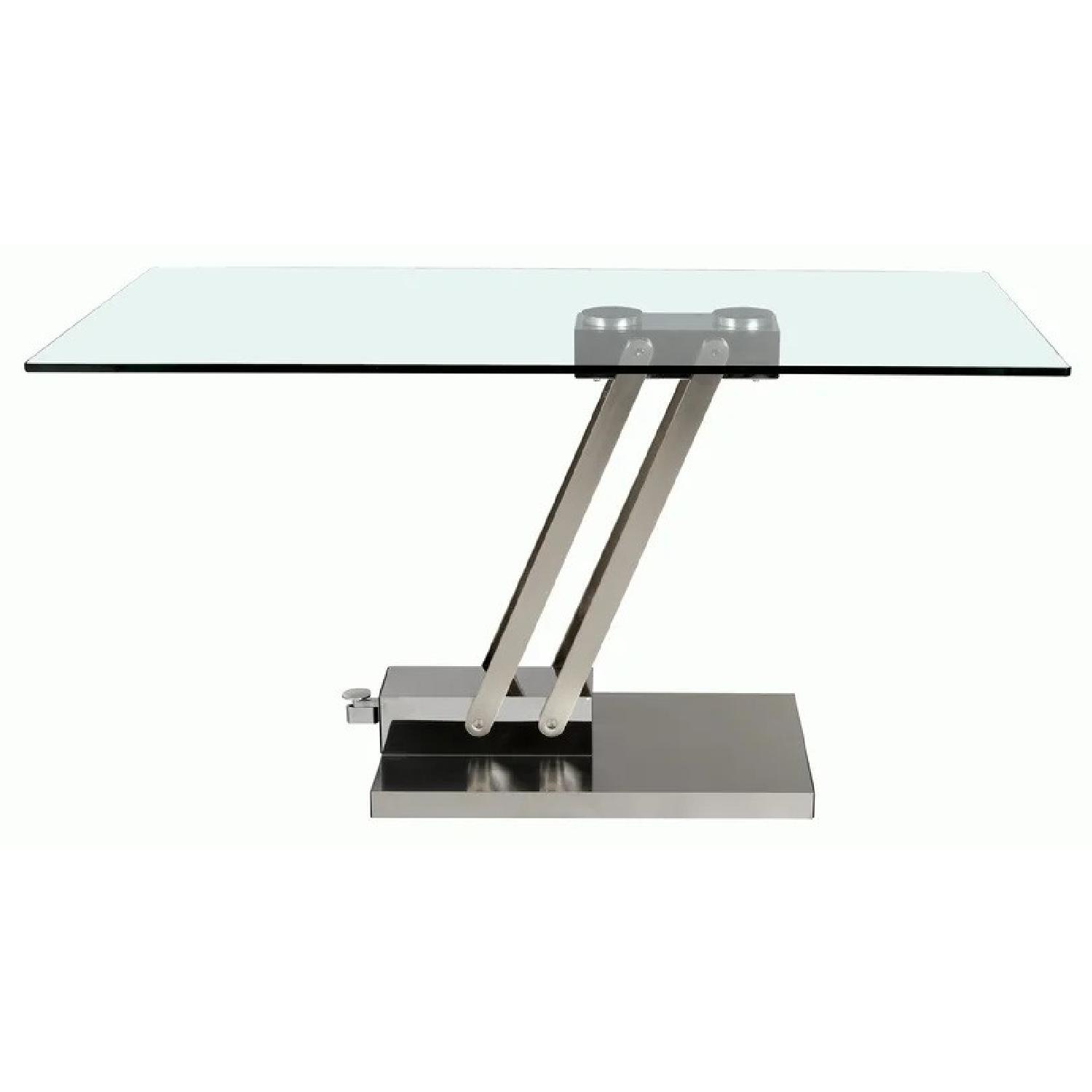 Demarcus Pedestal Glass Coffee Table - image-4