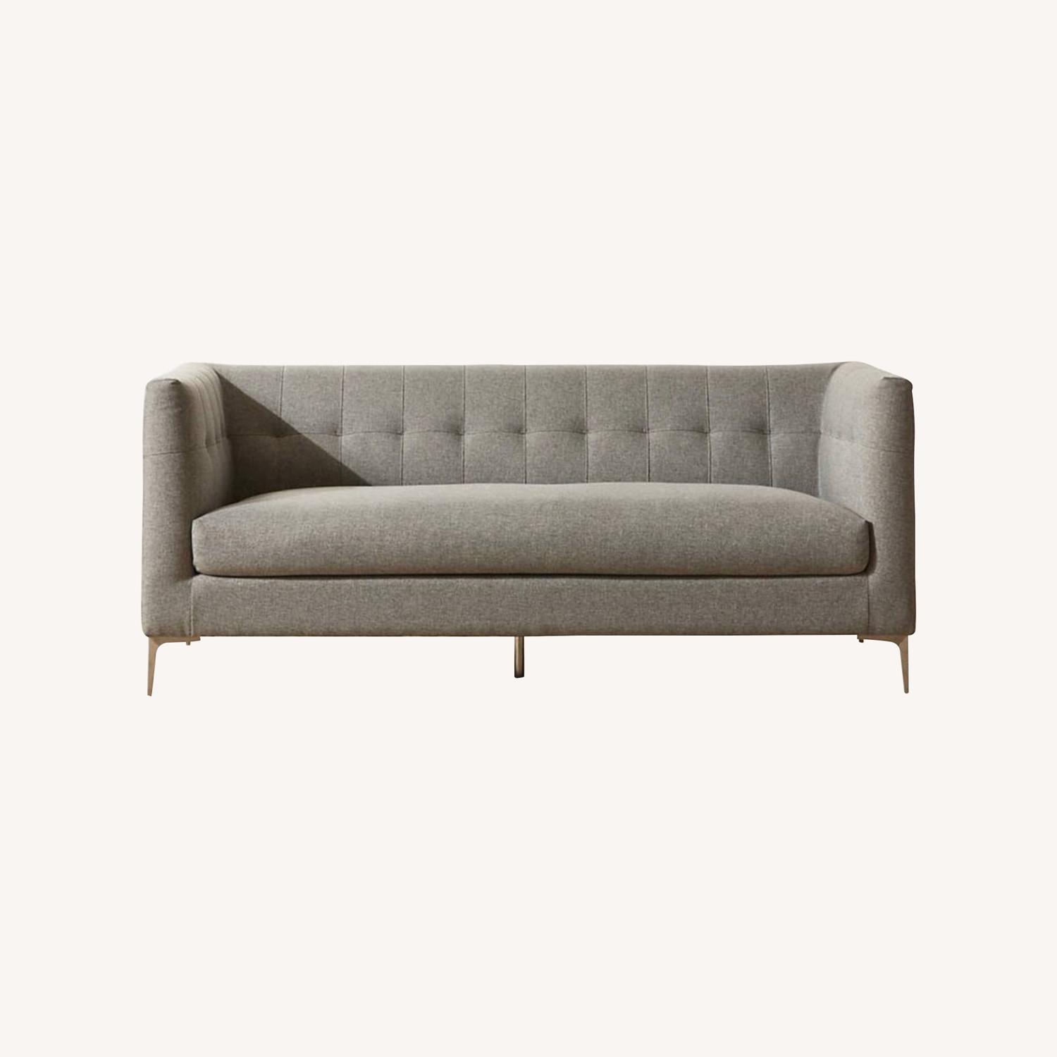 CB2 Holden Grey Tufted Sofa AptDeco