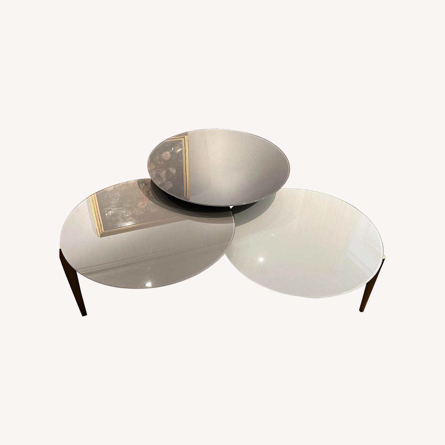 Three Circle Multi Tiered Modern Voffee Table - image-0