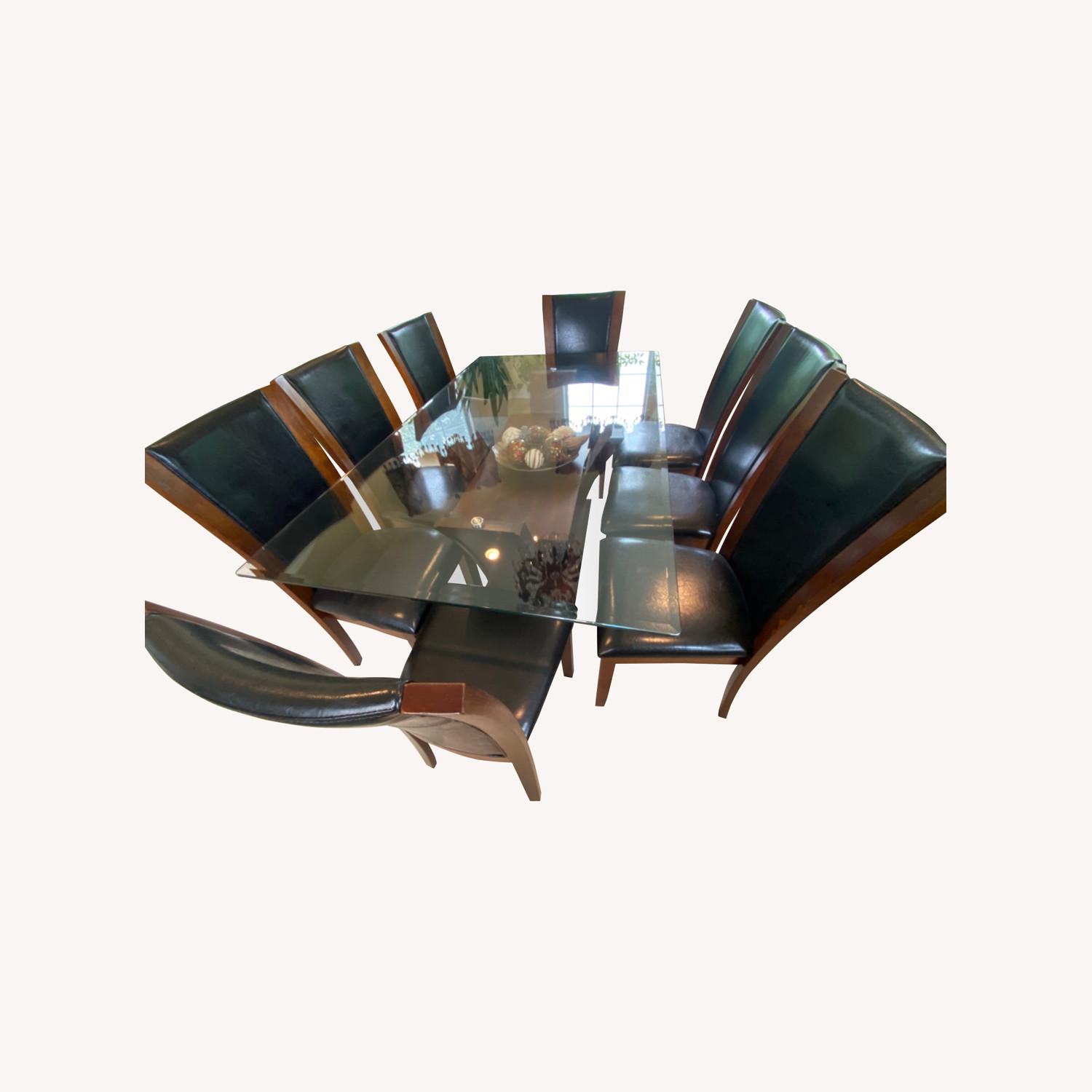 Modern Glass Dining Table Set for 8 - image-0