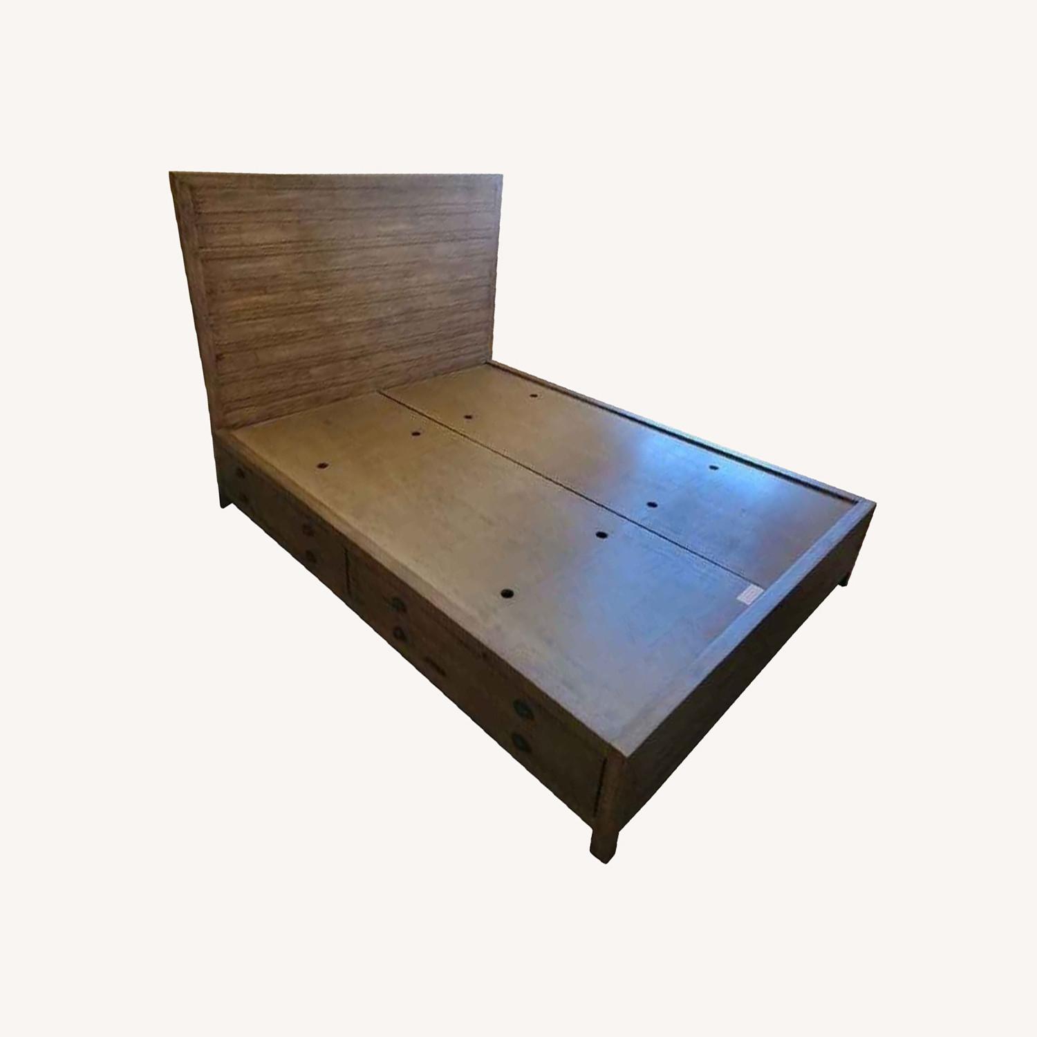 Restoration Hardware Printmakers Queen Storage Bed - image-0