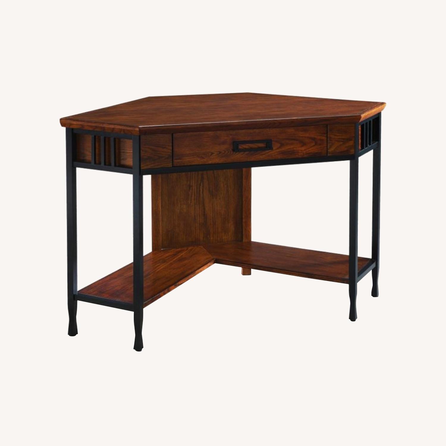 Leick Ironcraft Corner Desk - Solid Wood - image-6