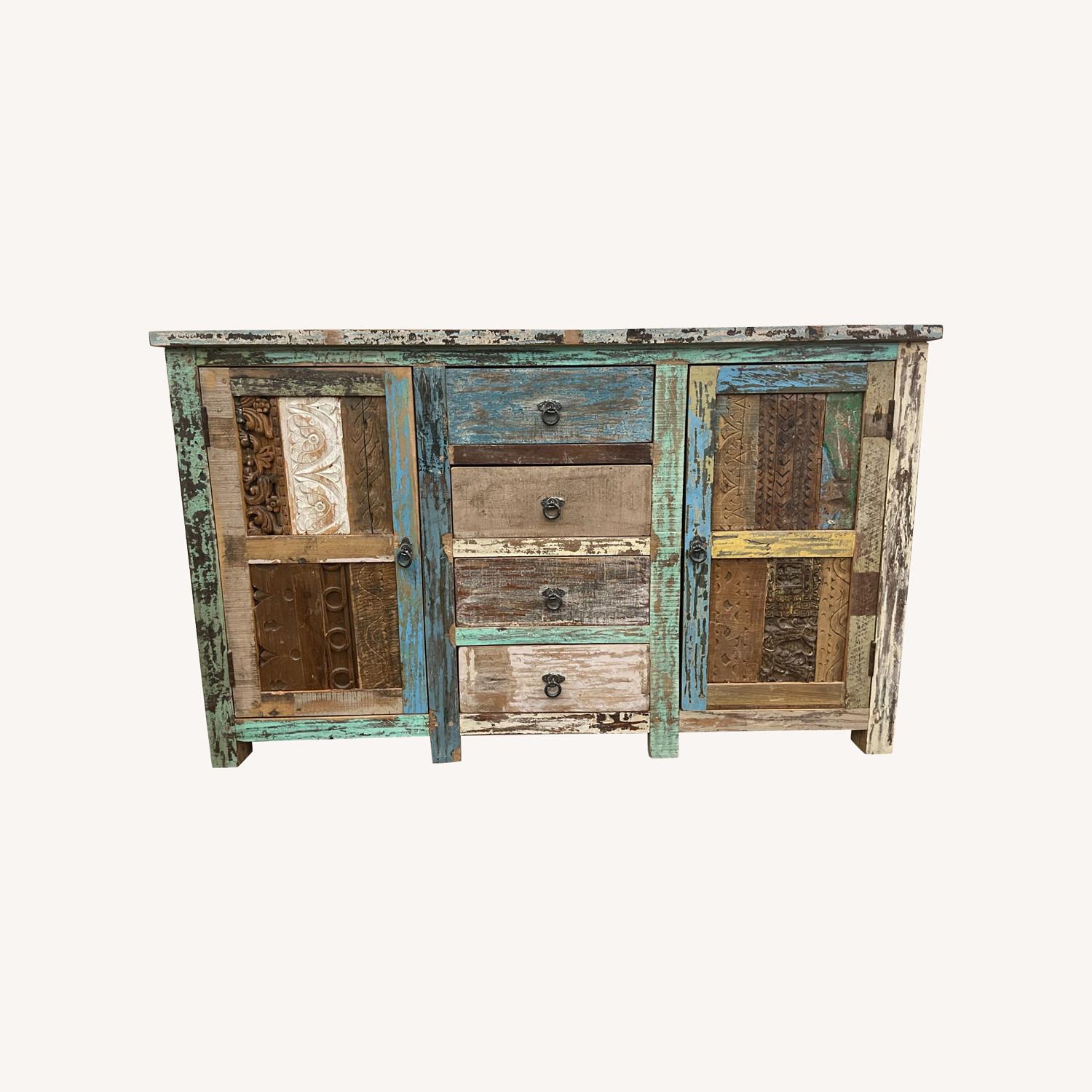 Vintage Rustic Wooden Sideboard - image-0
