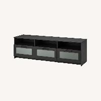 IKEA Black Wood TV Stand
