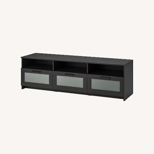Used IKEA Black Wood TV Stand for sale on AptDeco