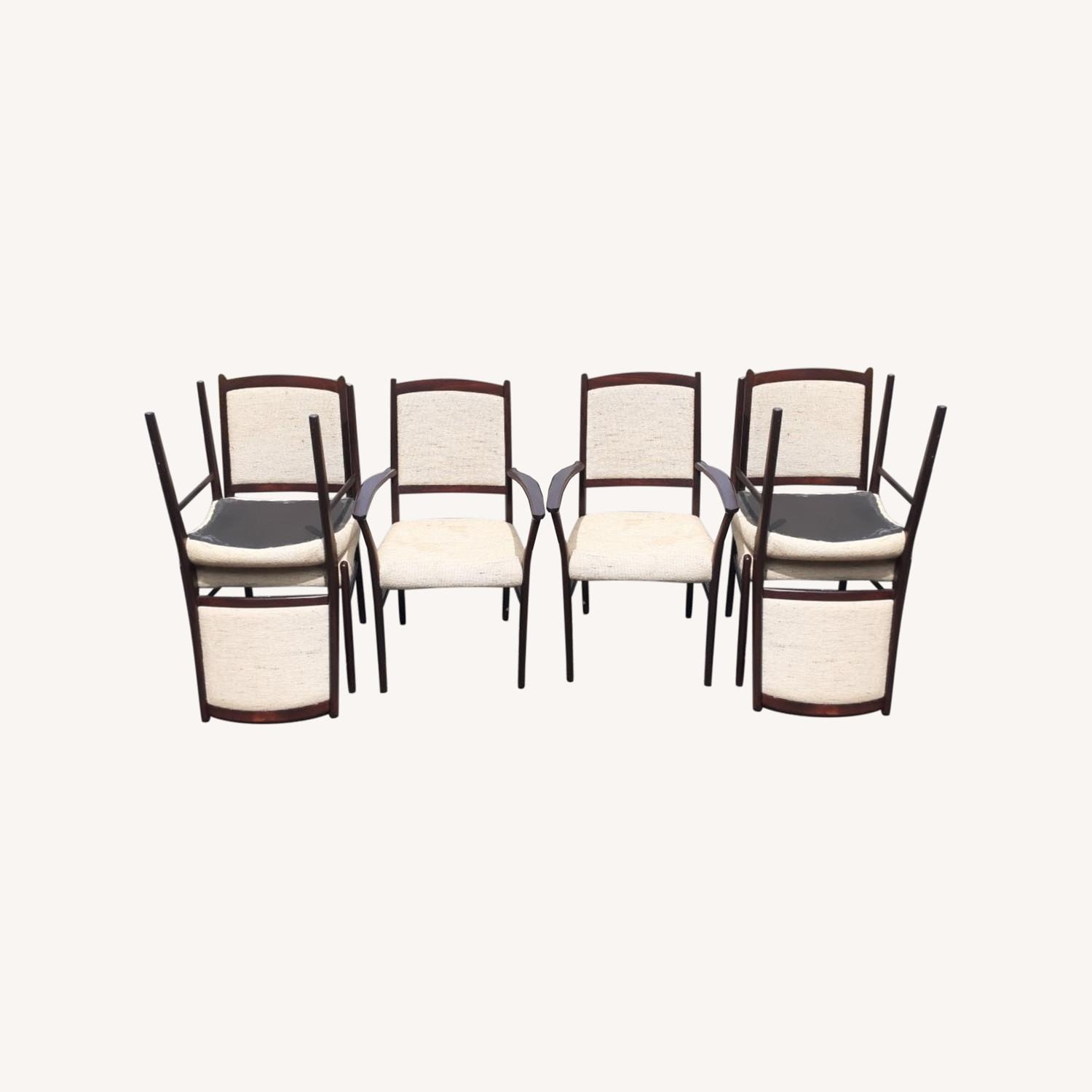 Cherry Wood Dining Set w Chairs + 2 Leaves - image-8