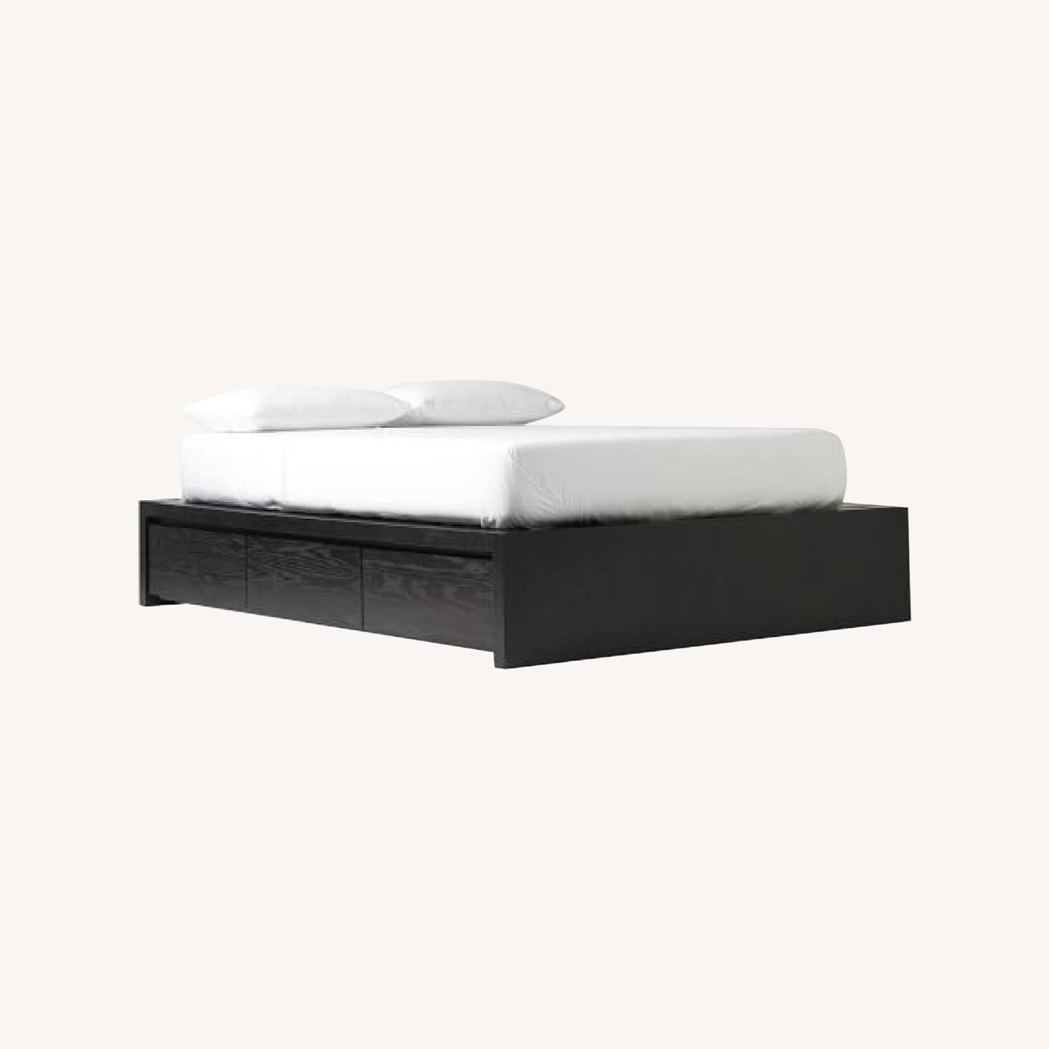 West Elm Storage Bed w/ Headboard + Nightstand AptDeco
