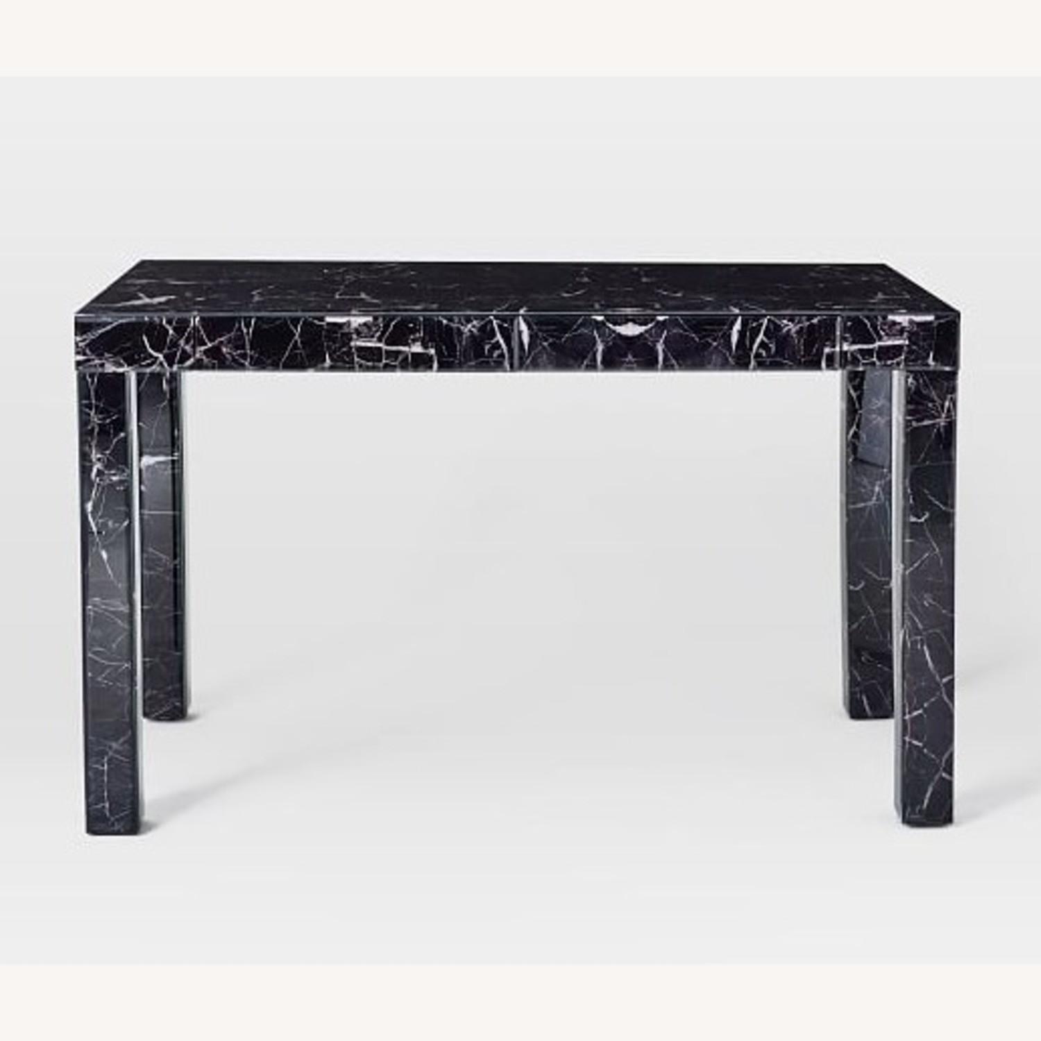 West Elm Black Marble Parsons Desk - image-8