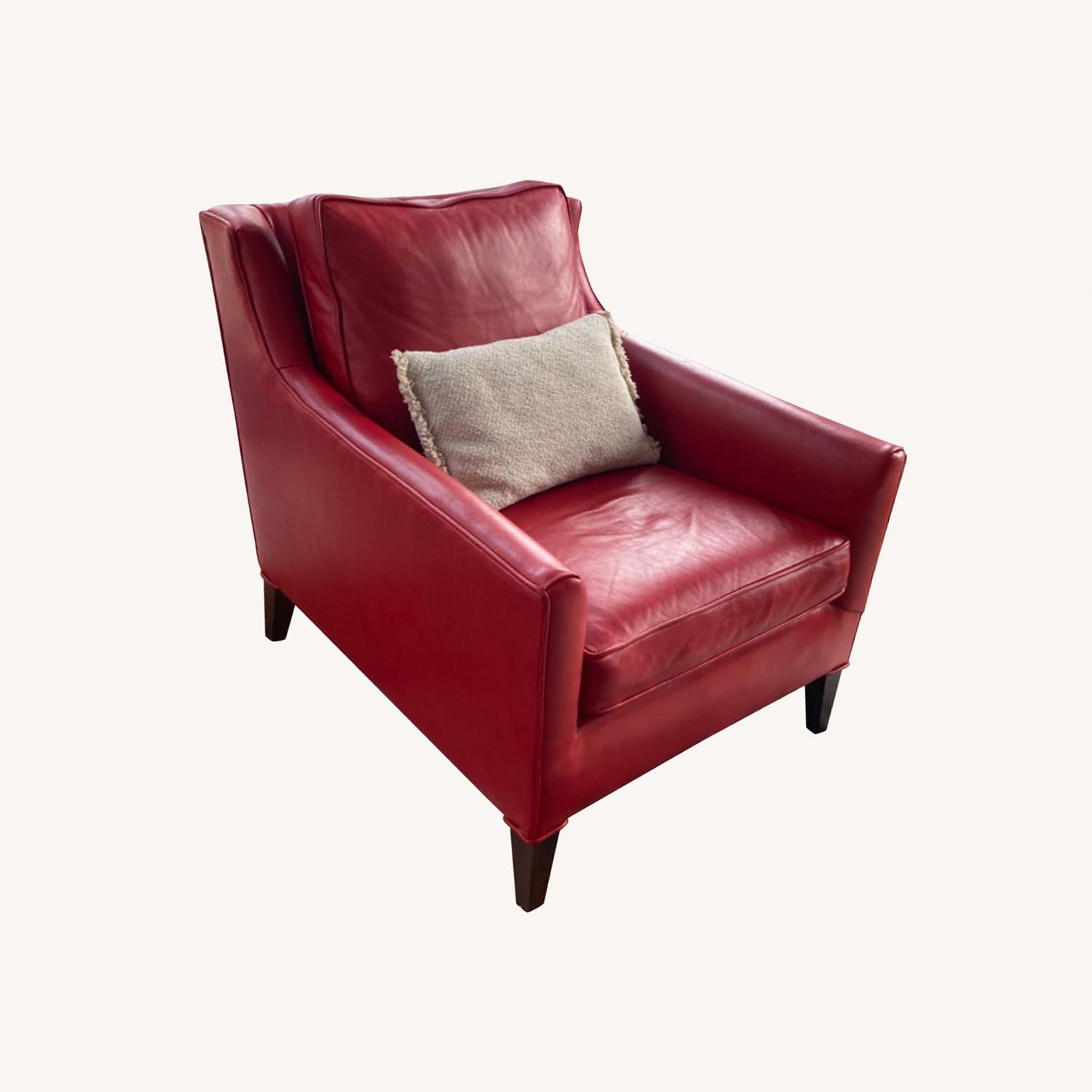 Custom Red Leather Chairs - image-0