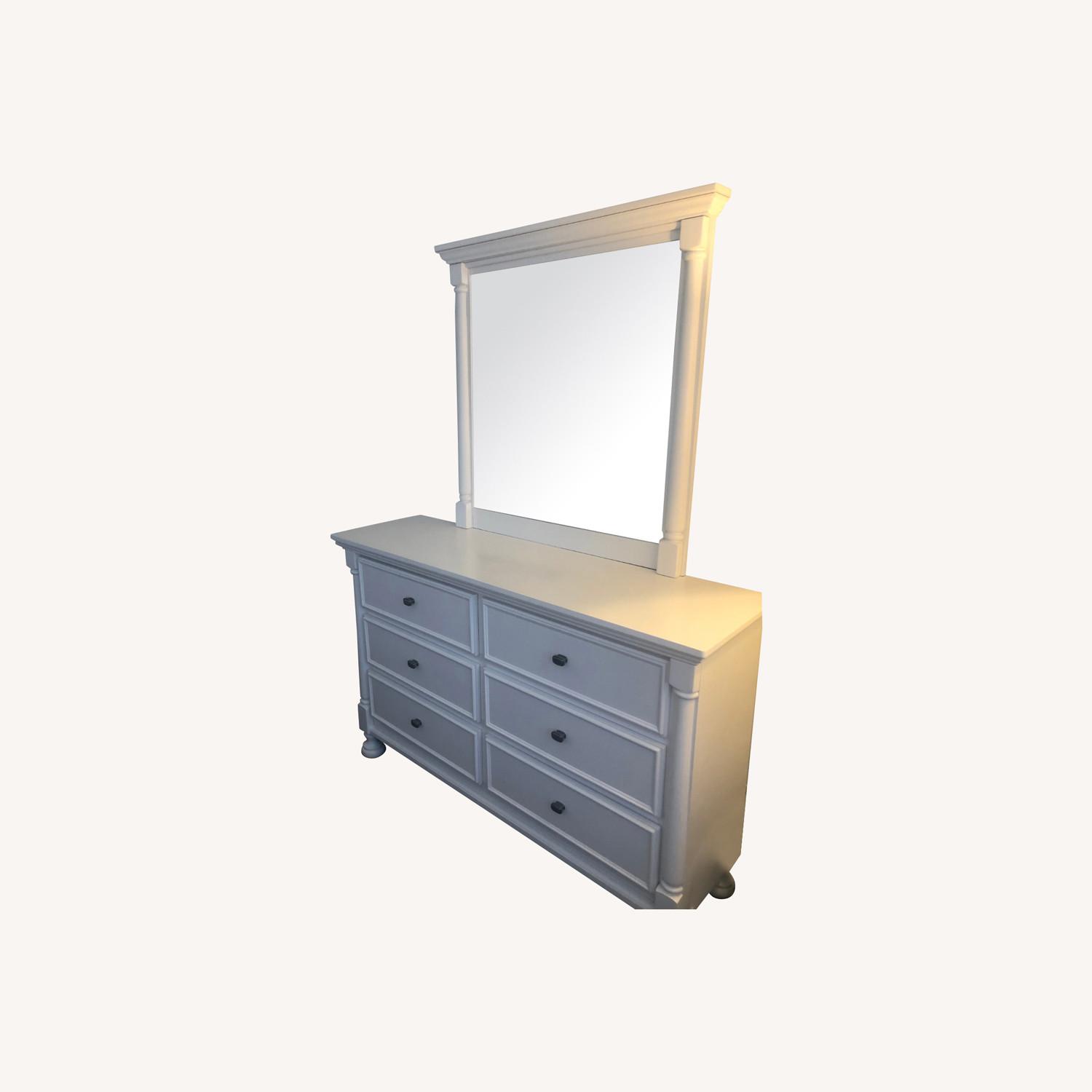 Ashley Kaslyn 6 Drawer Dresser and Mirror AptDeco