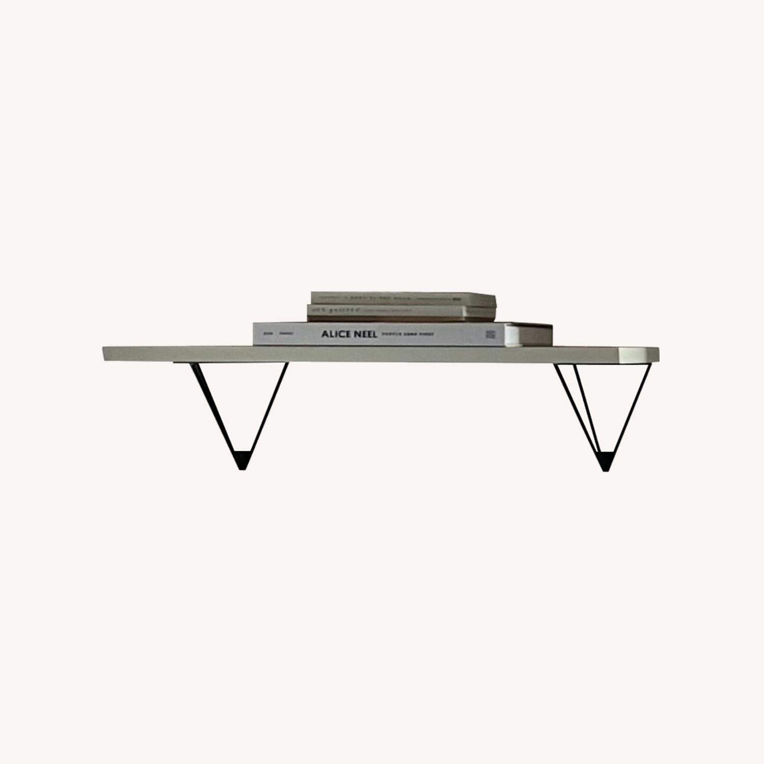 West Elm Lacquer Shelves with Prism Brackets Set of 3 AptDeco