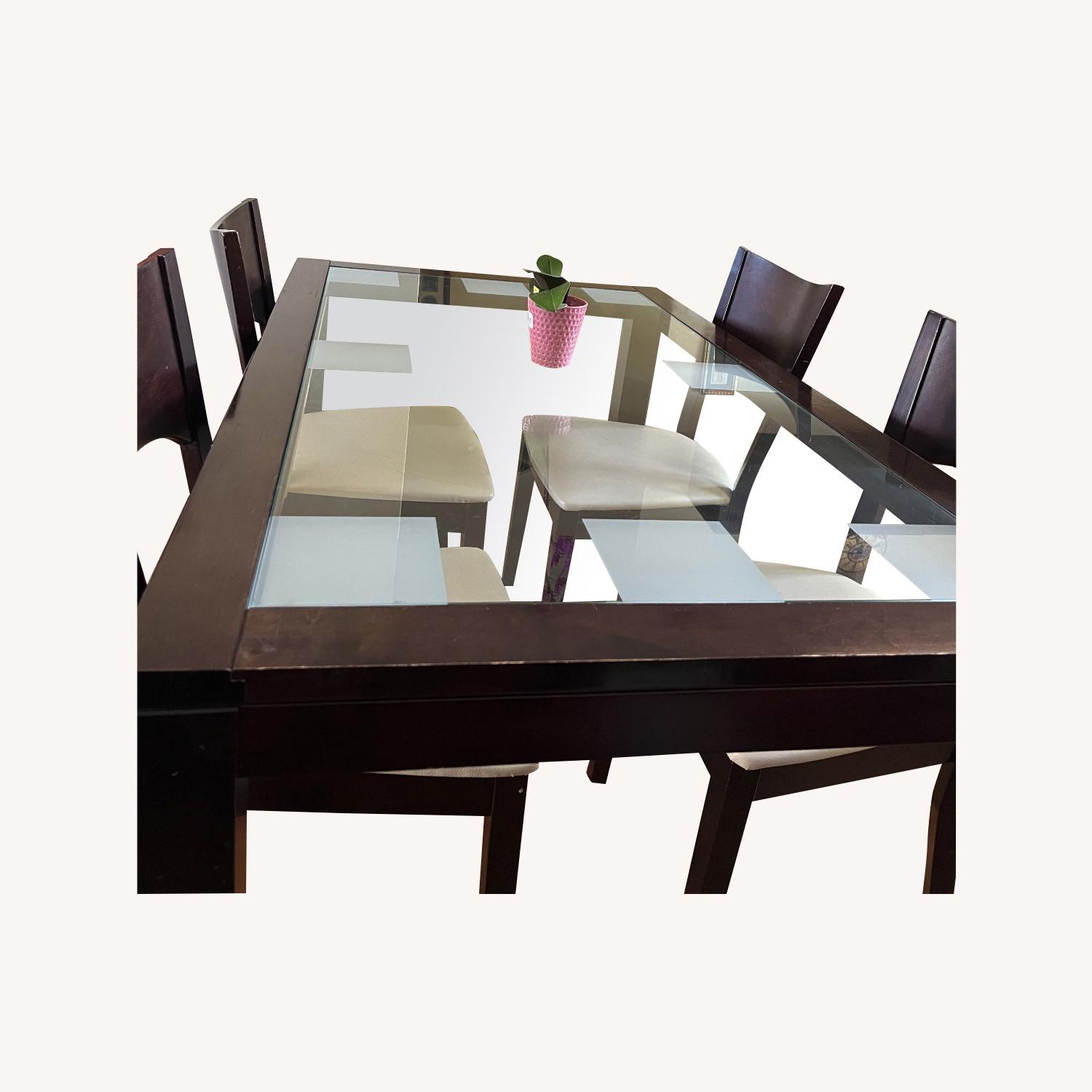 Glass Dining Table and 4 Chairs - image-0