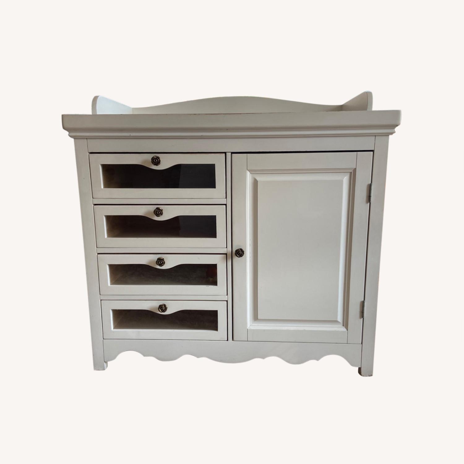 Pottery Barn White Changing Table Dresser AptDeco