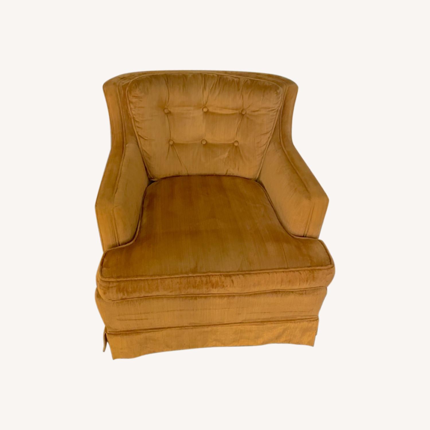 Upholstered Yellow Armchair Set AptDeco