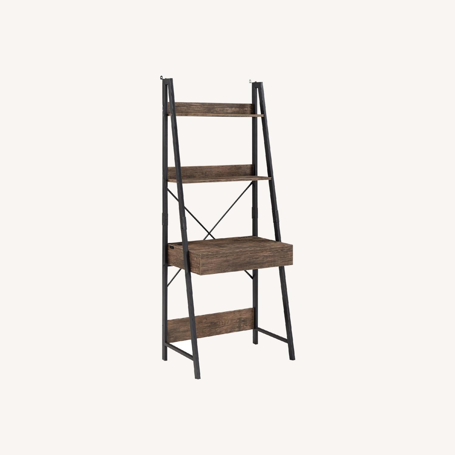Weston Home Black Metal Ladder Desk - image-0