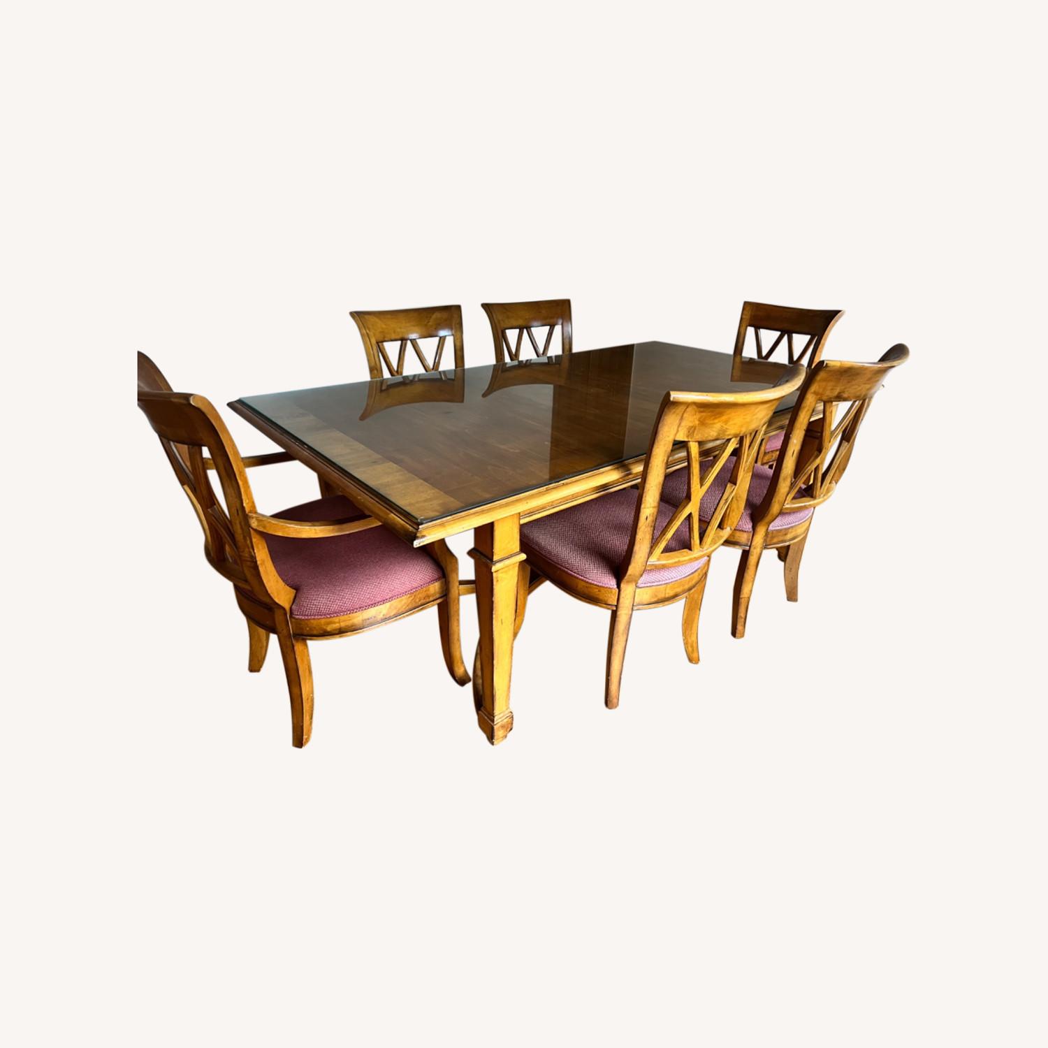 Solid Wood Expandable Dining Table Set - image-0