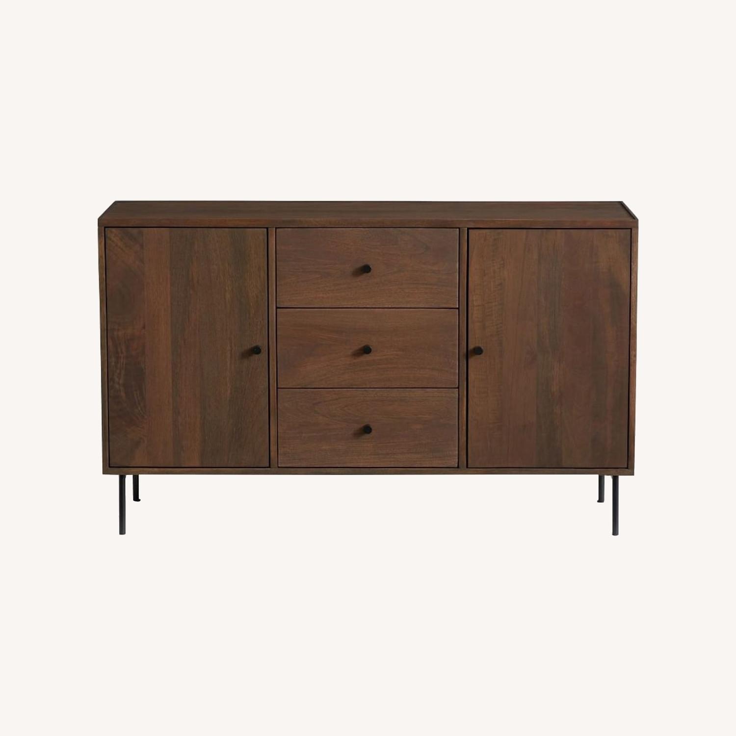 Pottery Barn Warren 50" Buffet, Dark Umber - image-0