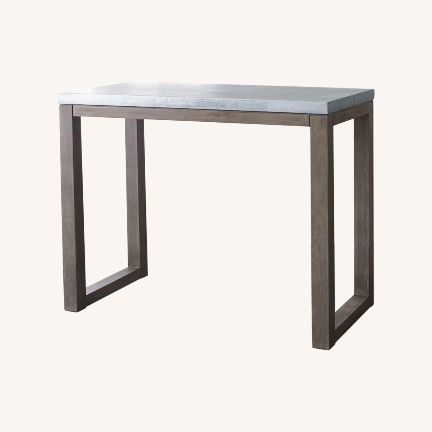 CB2 Galvanized Antique Metal Bar Table - image-0