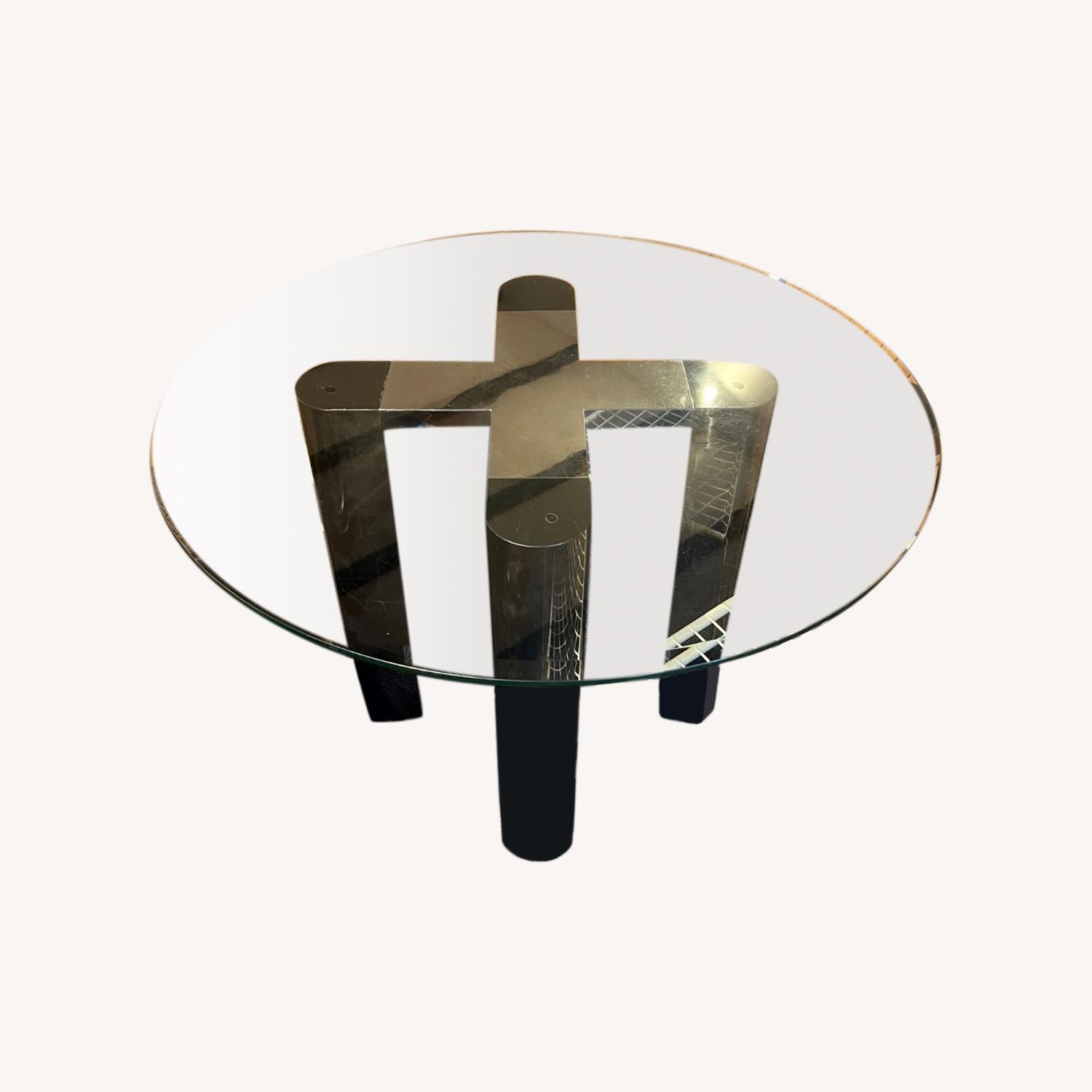 Chrome & Glass | Mid-Century Modern Dining Table - image-0