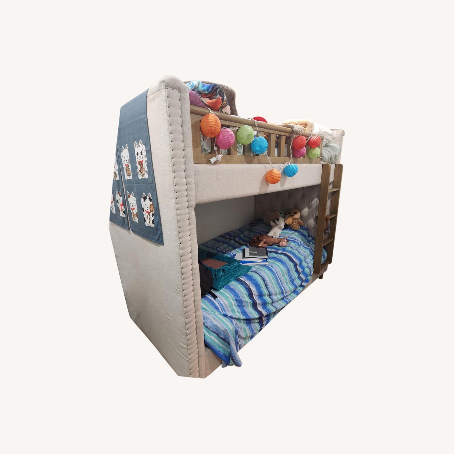 Restoration Hardware Tufted Twin Bunk Bed - image-12