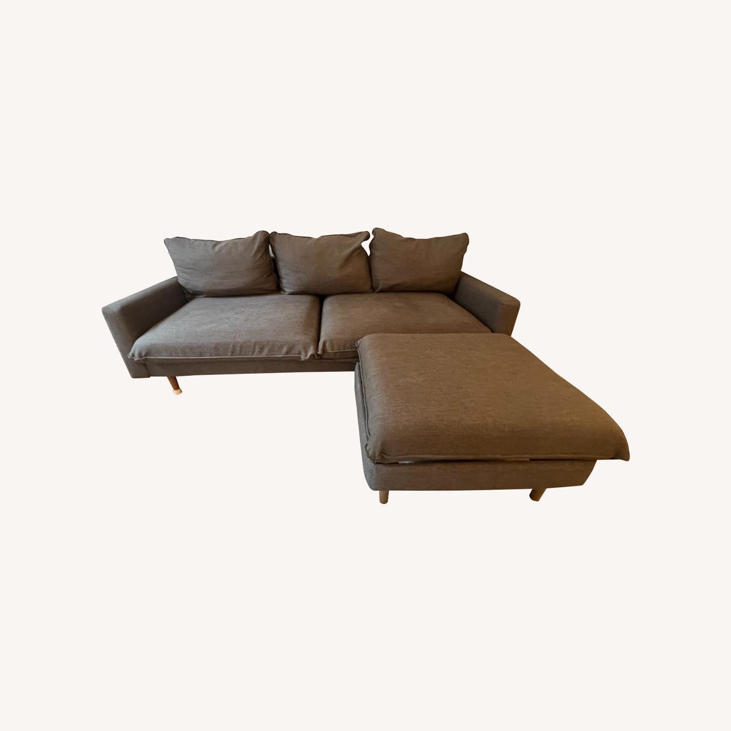 Sofa and Matching Ottoman AptDeco