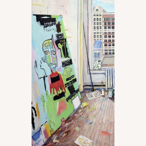 Used Damian Elwes Screenprint "BASQUIATS STUDIO" for sale on AptDeco