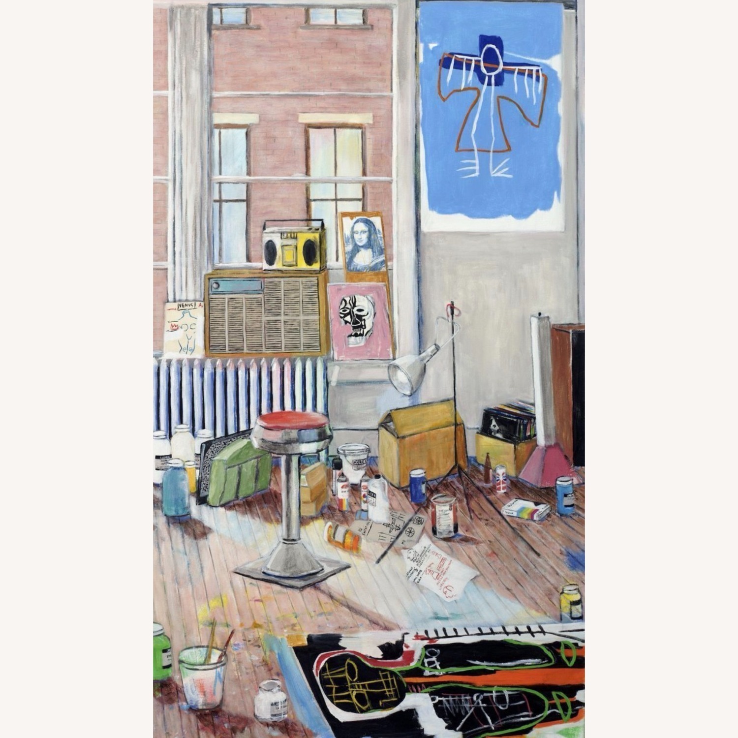 Damian Elwes Screenprint "BASQUIATS STUDIO" - image-2