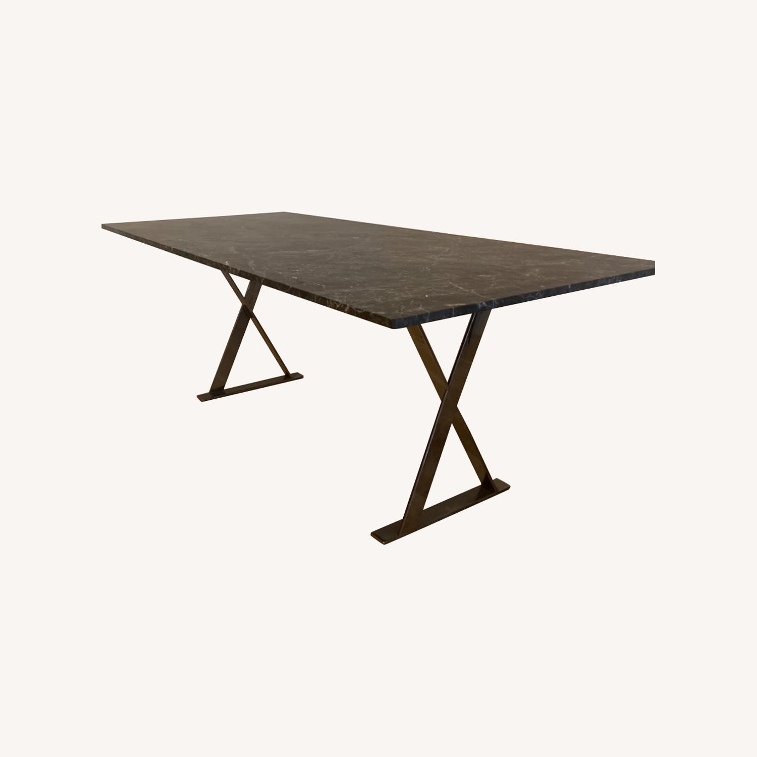 Custom mMarble Rectangular Dining Table - image-0