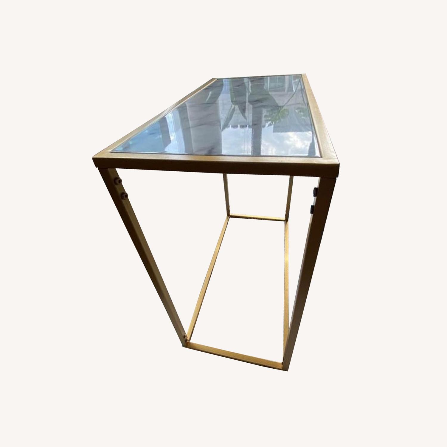 Wayfair Gold Marble Accent End Table AptDeco