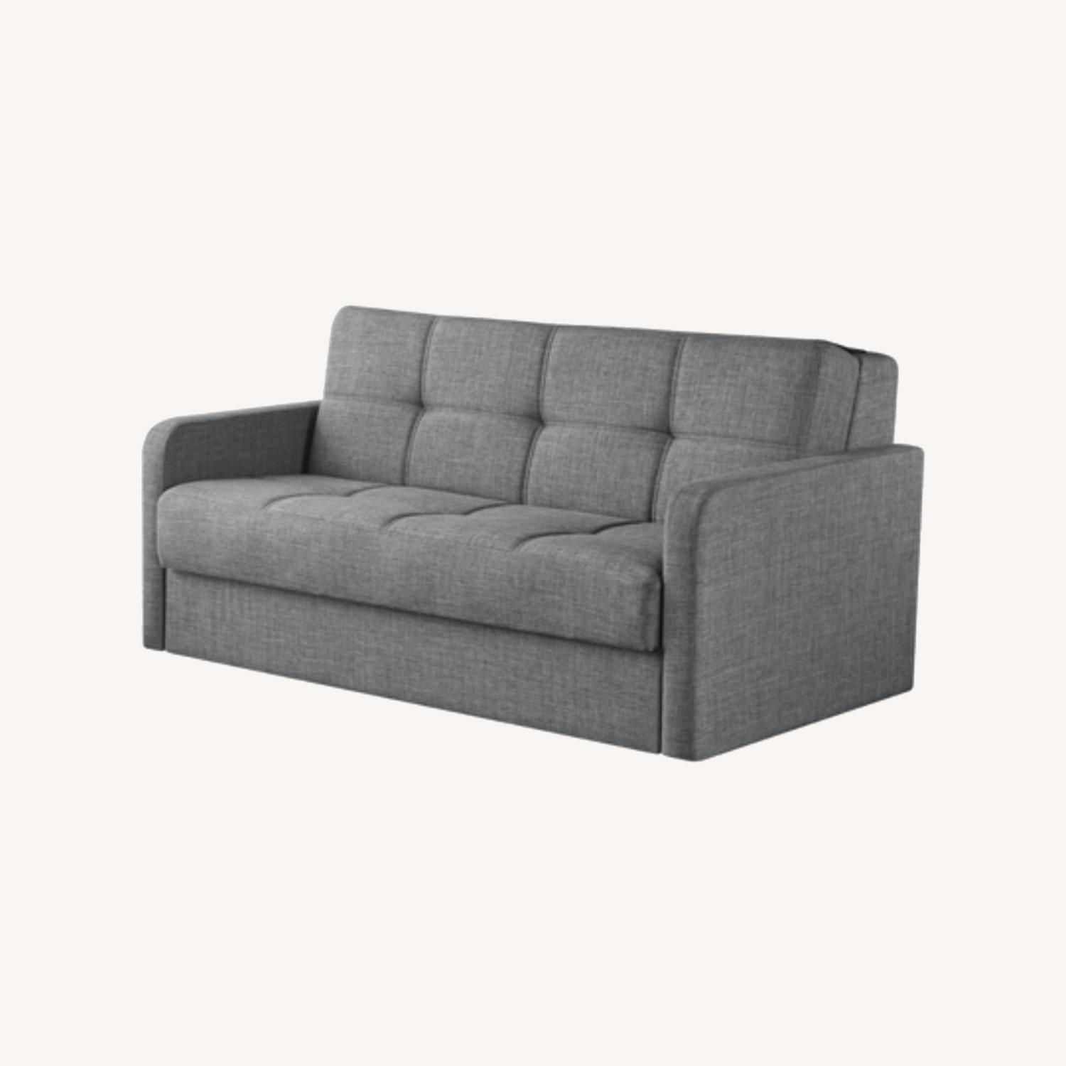 Dark Grey Queen Sofa Bed - image-0