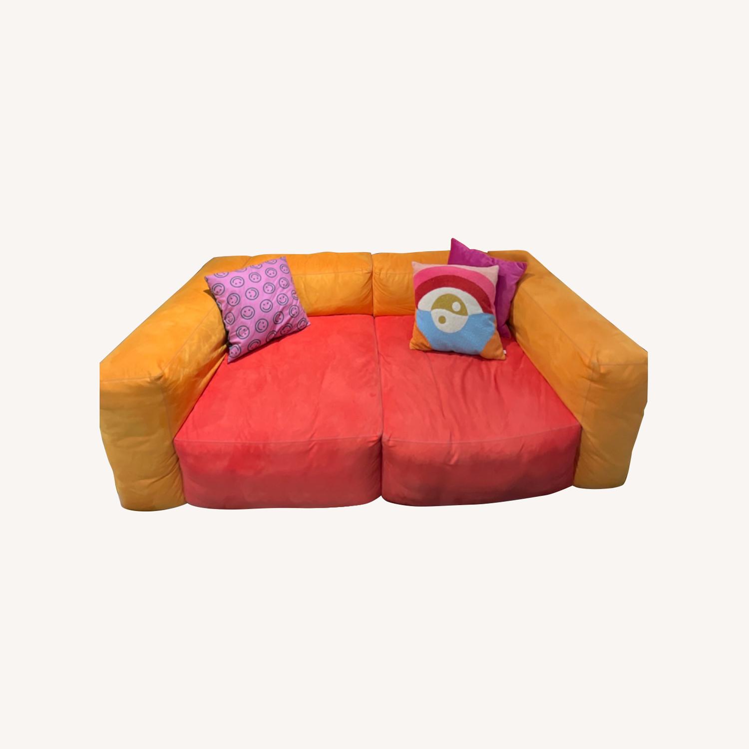 HD Buttercup Orange Couch AptDeco