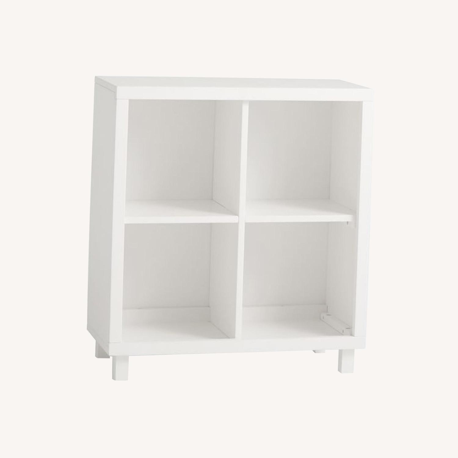 West Elm Horizontal Cubby Bookcase2x2,Simply White AptDeco