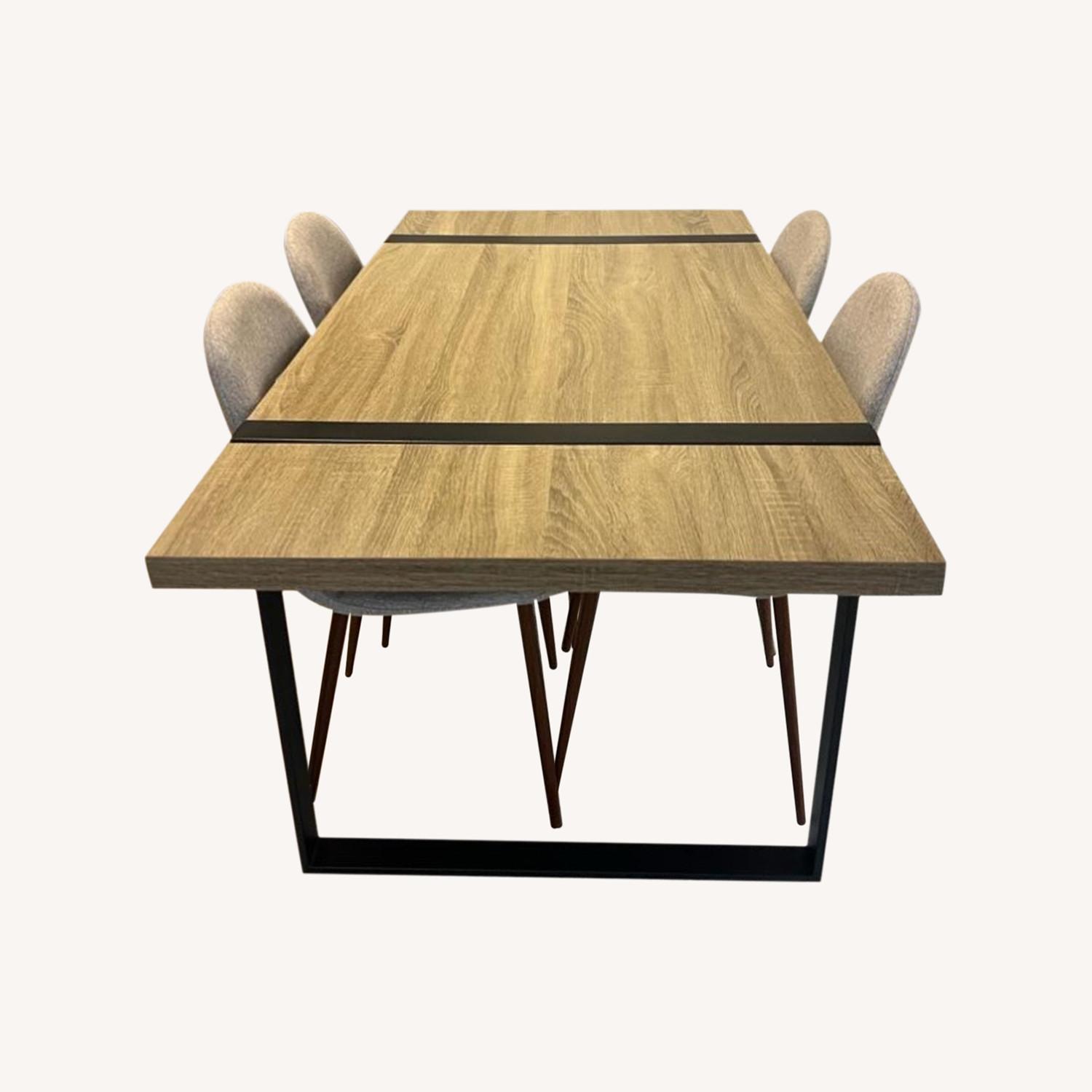Dining Set - Woodened Table & 4 Chairs - AptDeco