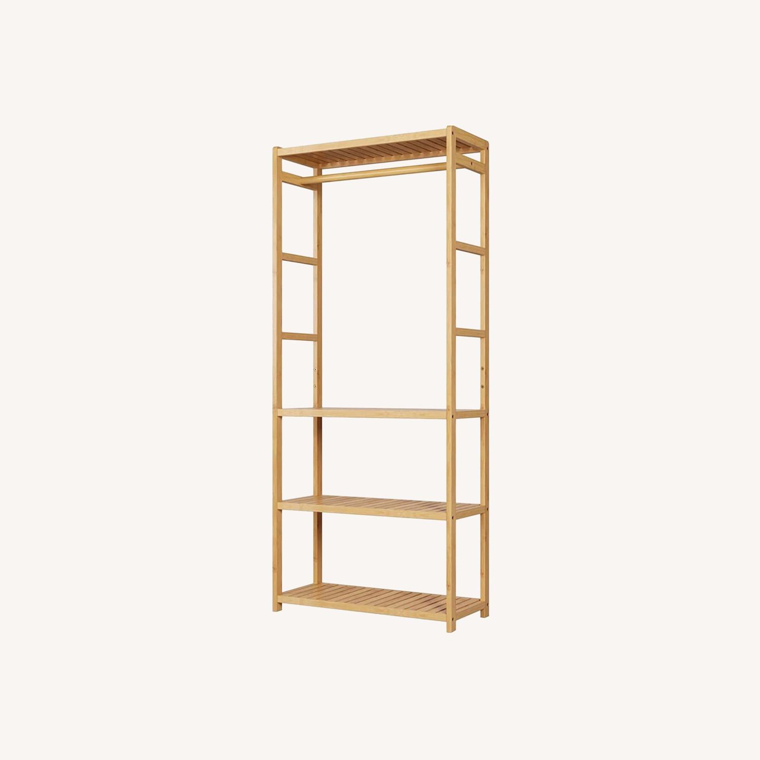 Bamboo Clothing Rack AptDeco
