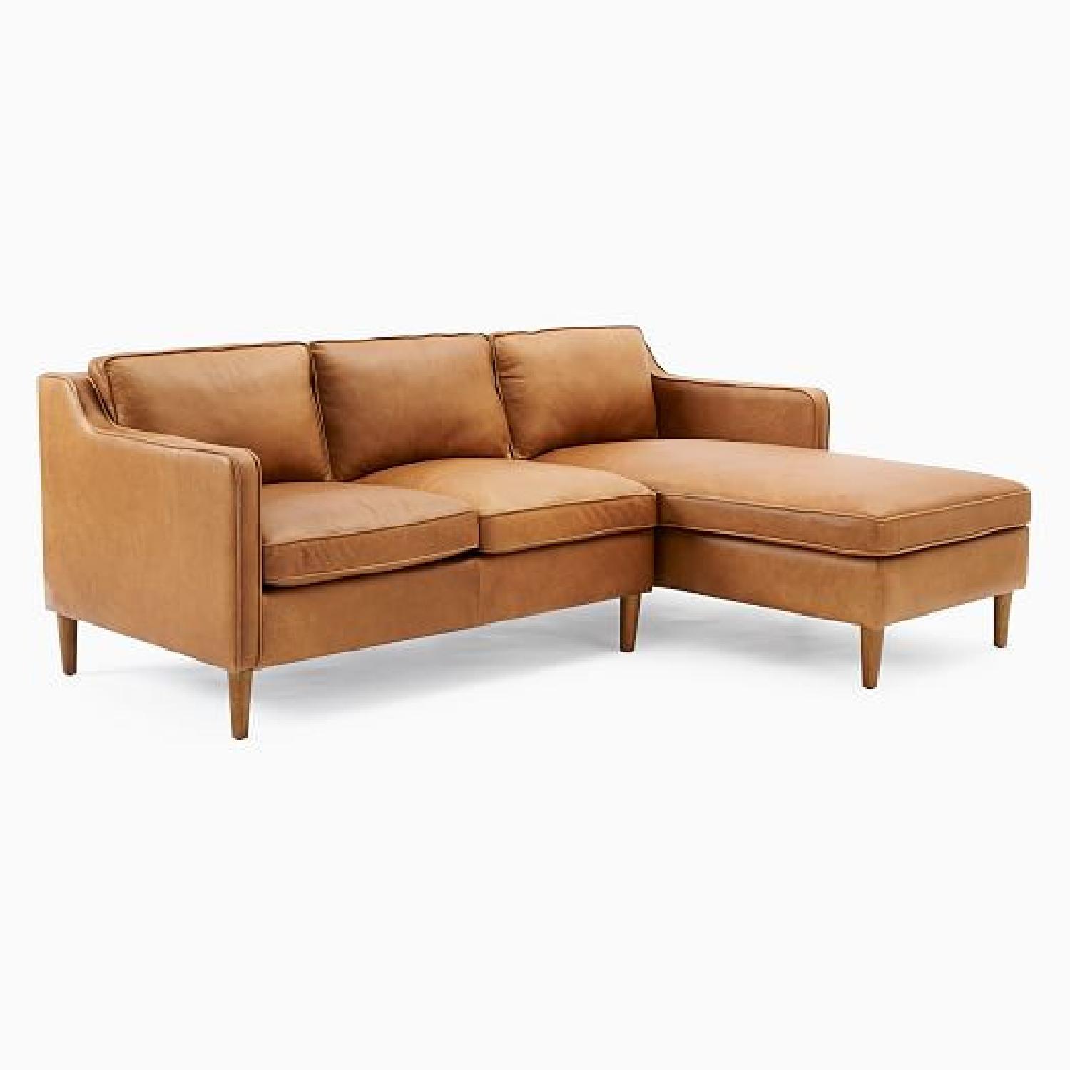 West Elm Hamilton Leather Sectional Sofa