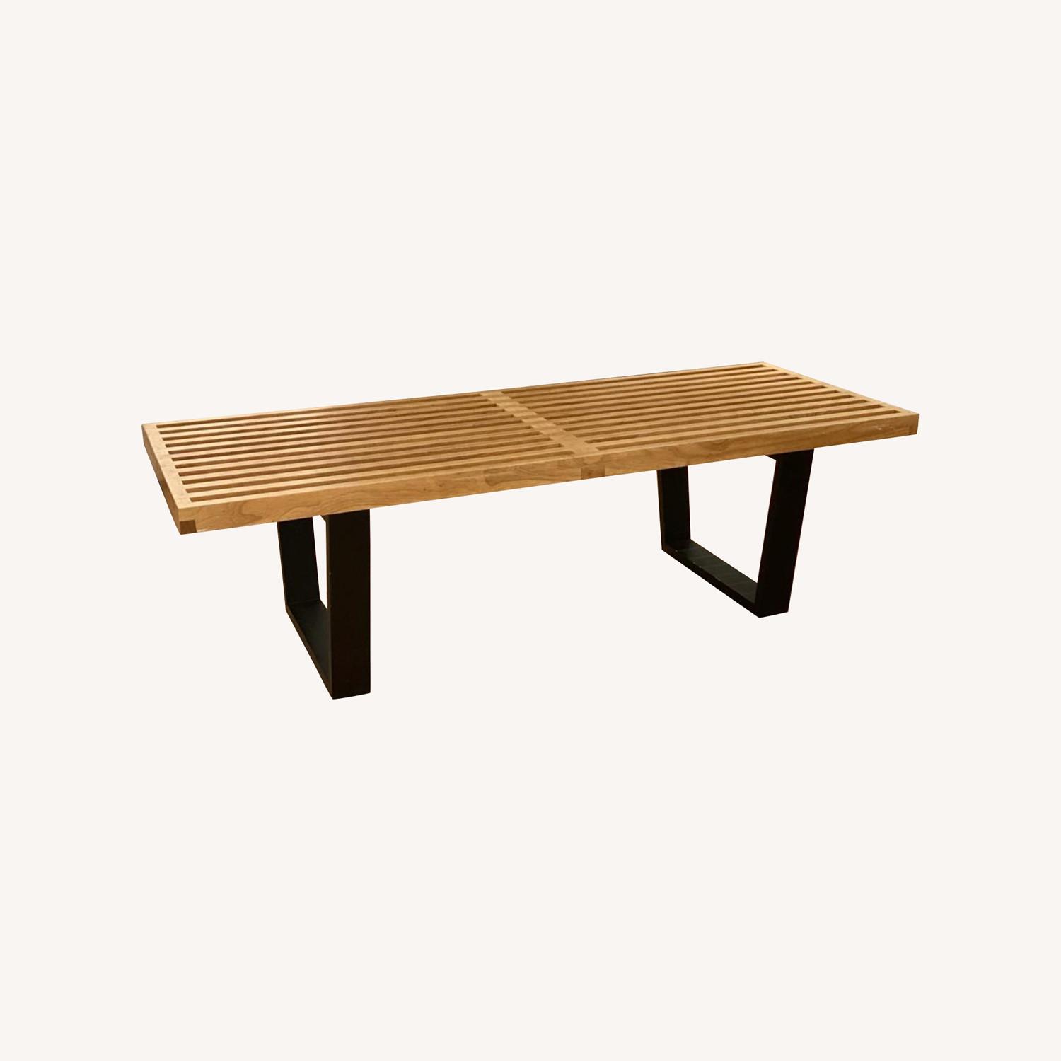 Nelson Platform Bench, Wood Base AptDeco