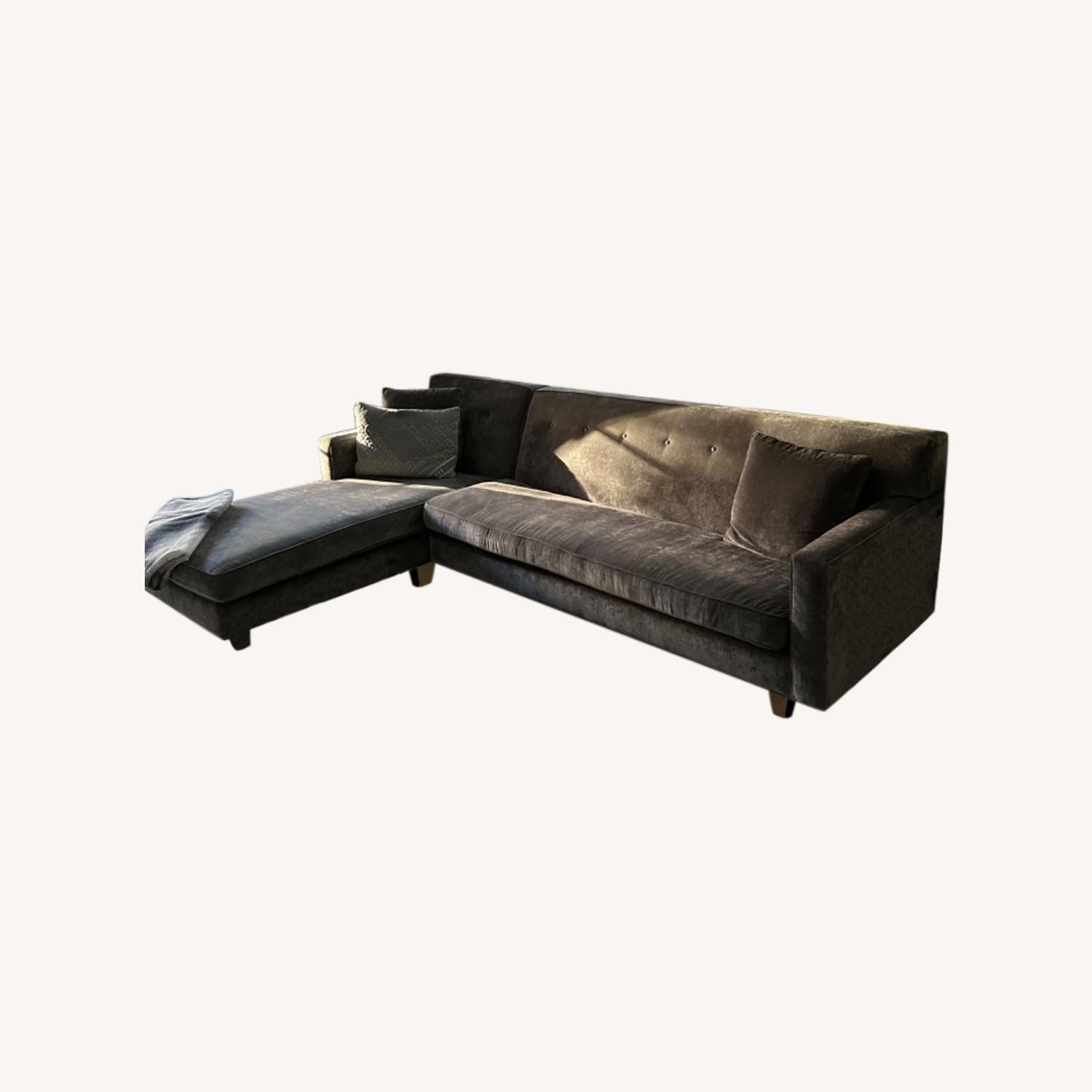 Comfortable Grey Couch with Chaise AptDeco