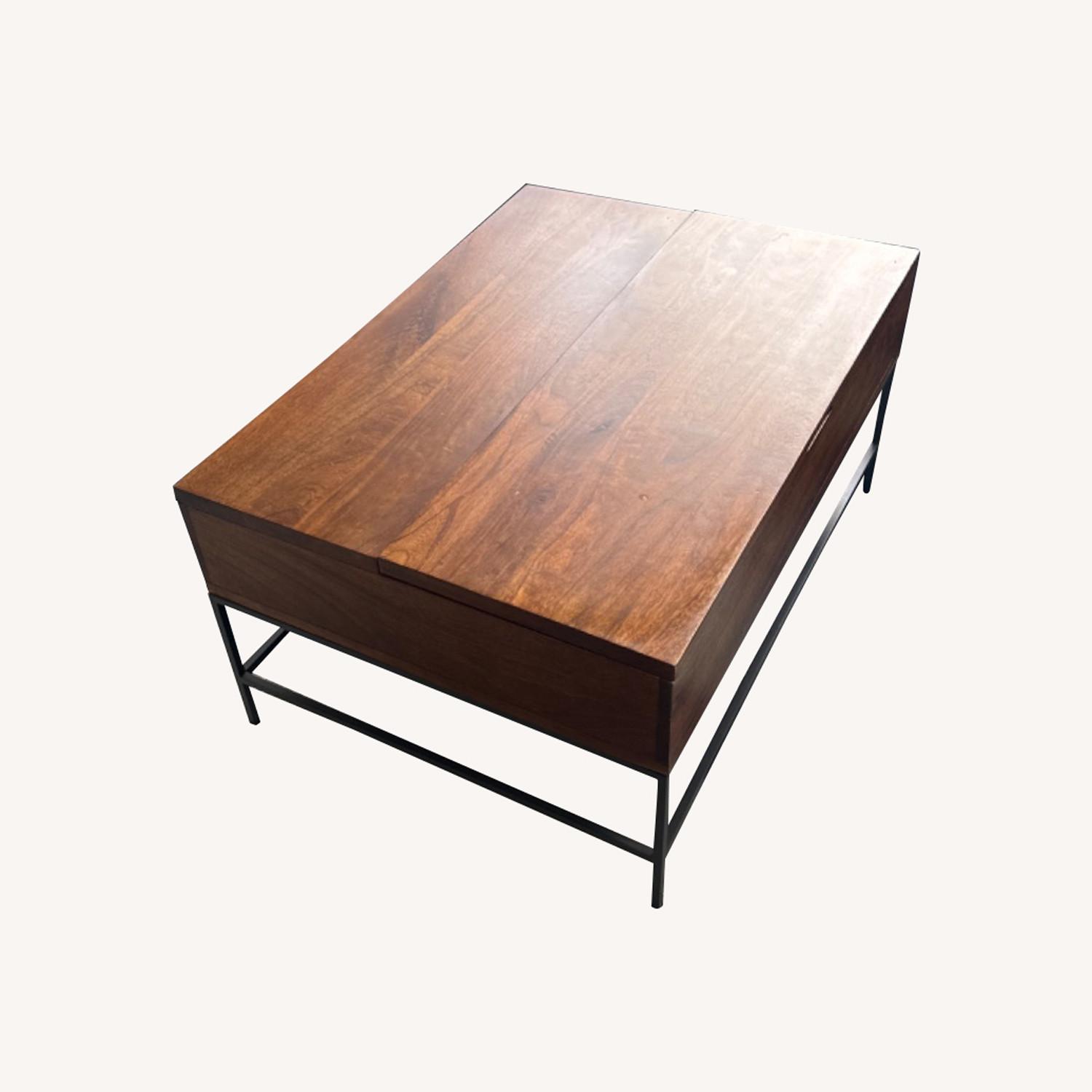 West Elm Industrial Storage Pop-Up Coffee Table - image-0