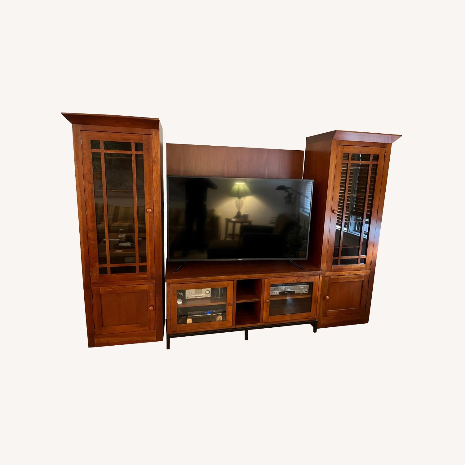 Ethan Allen Mahogany 3-Piece Media Console - image-0