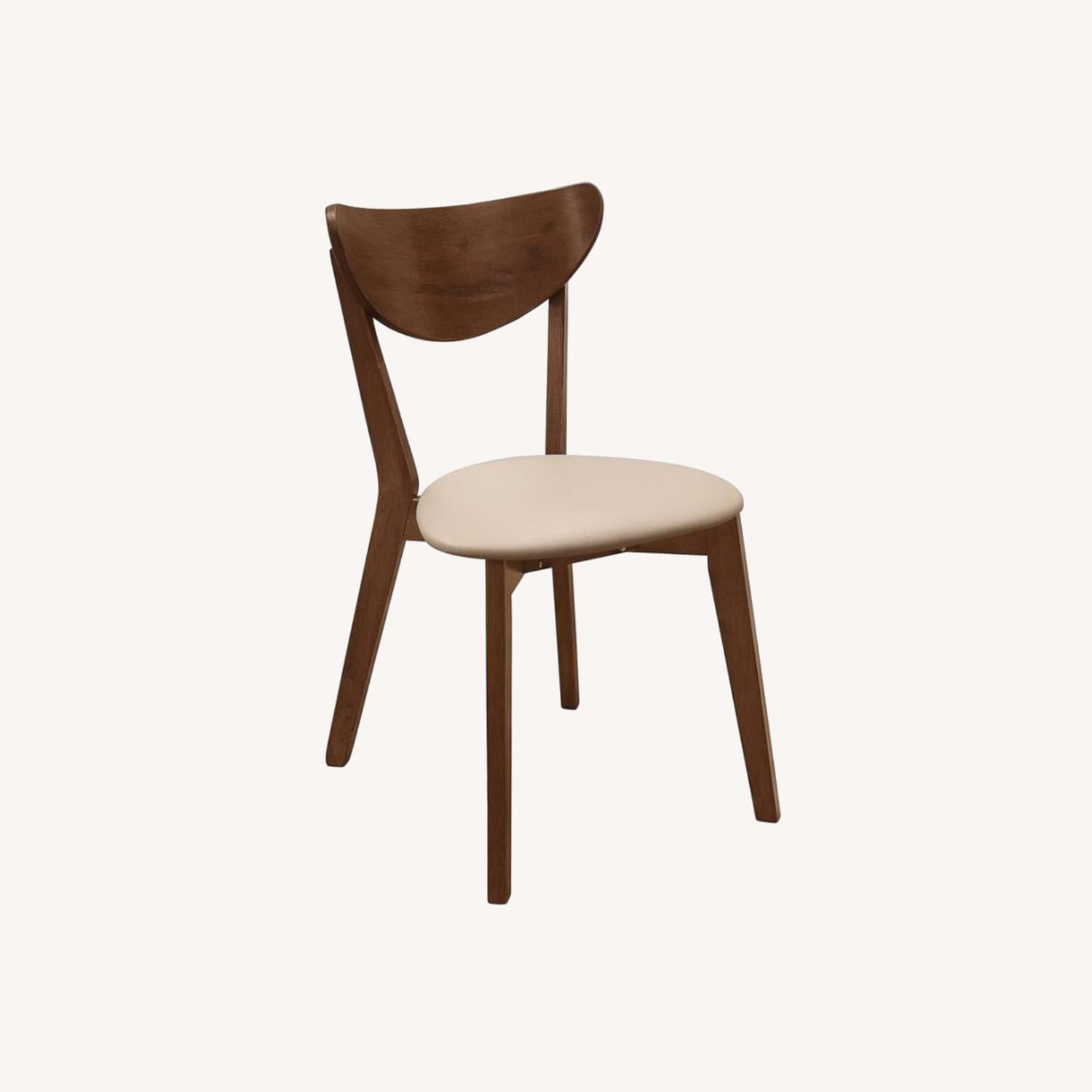 Coaster Dining Chair In Walnut W/ Curved Back - image-9