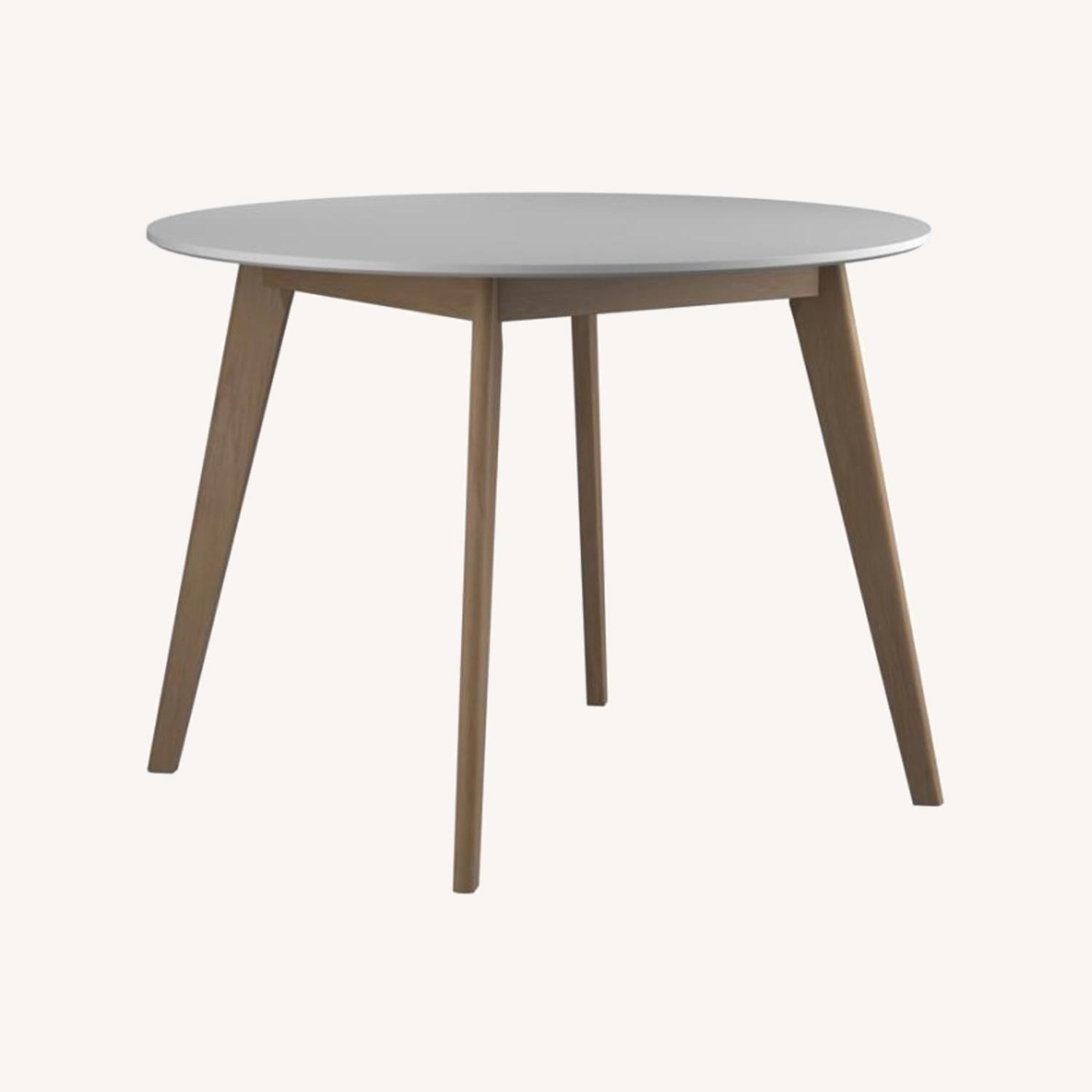 Coaster Dining Table In Matte White Top Finish - image-6