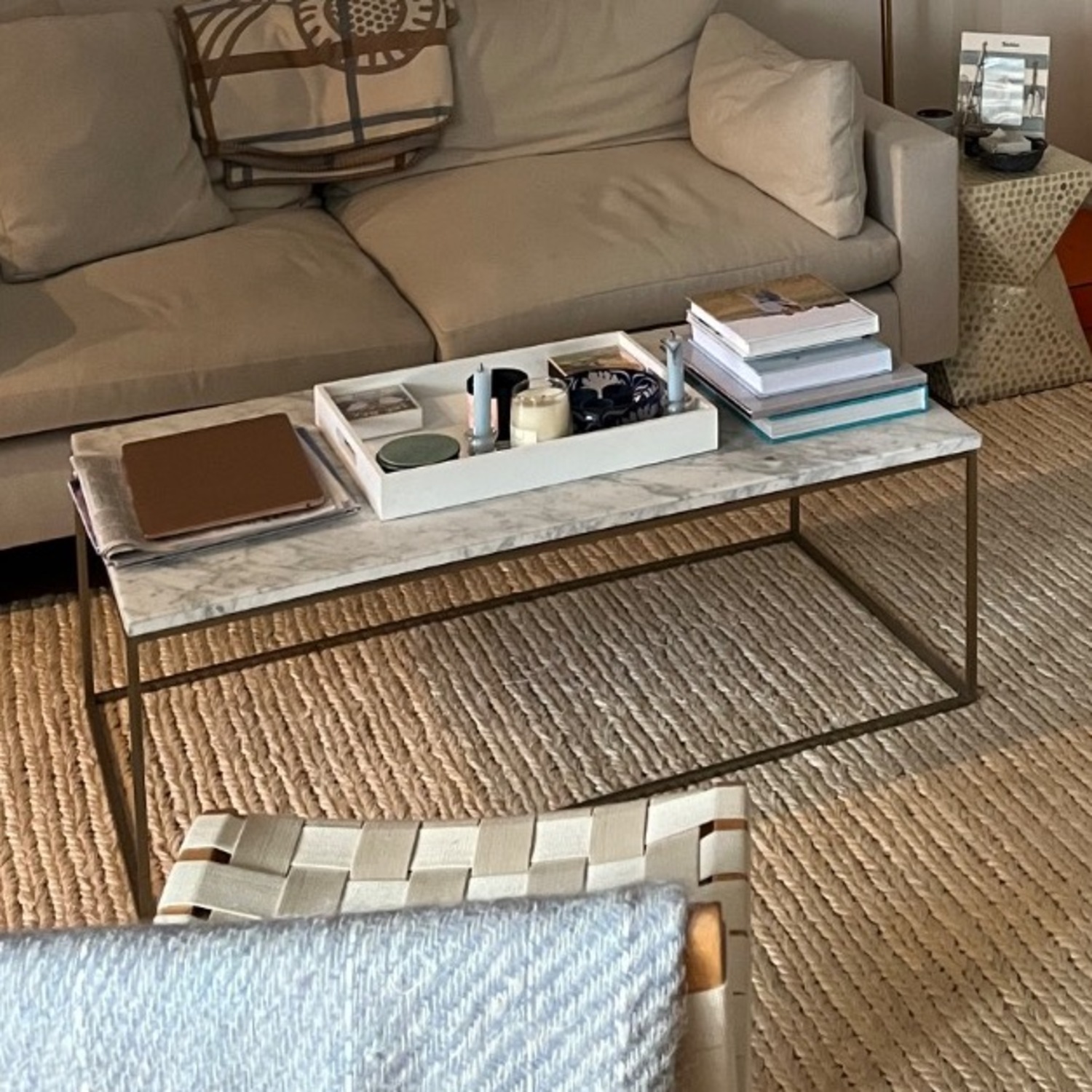 West Elm Marble Coffee Table - image-6