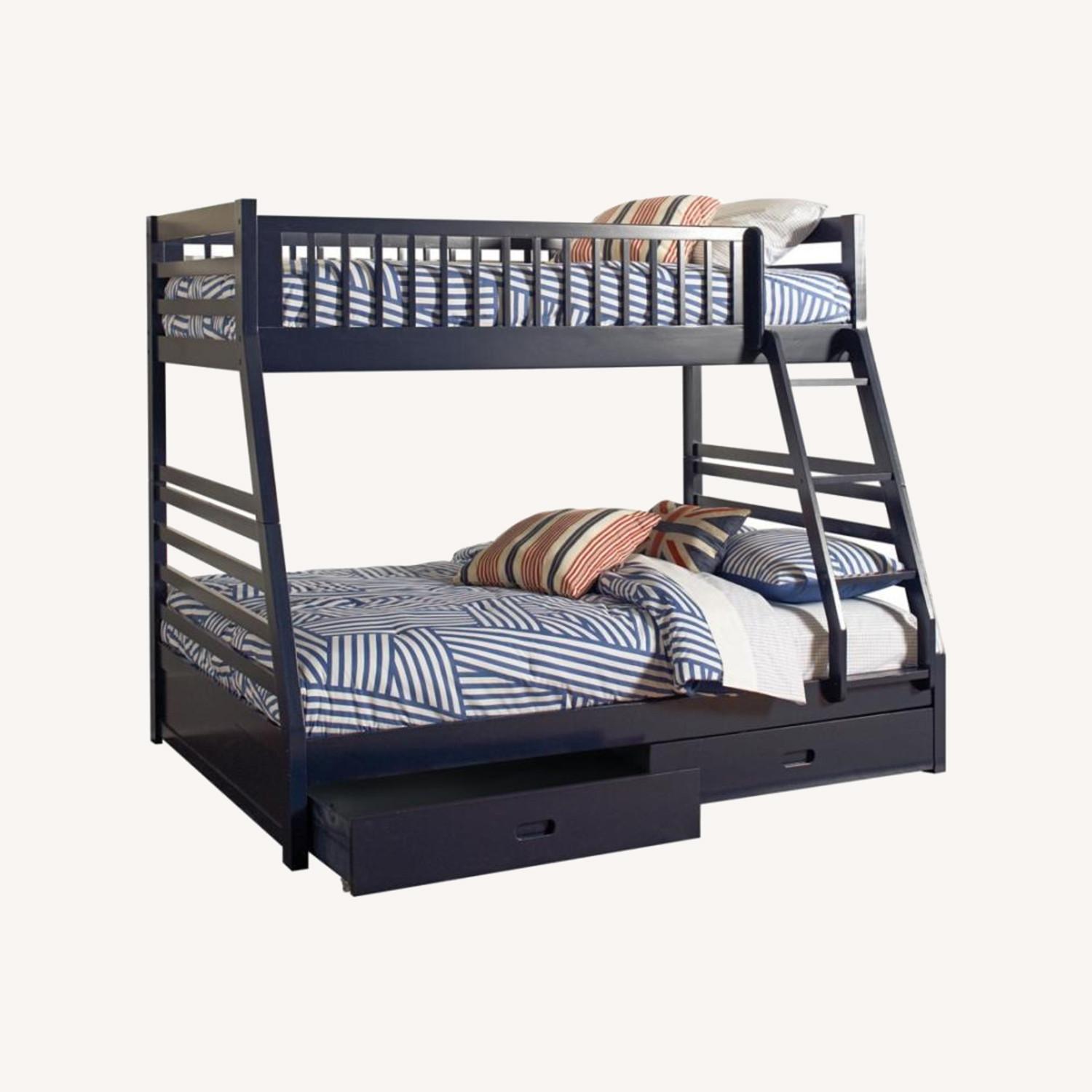 Coaster Bunk Bed In Sleek Navy Blue Finish - image-4
