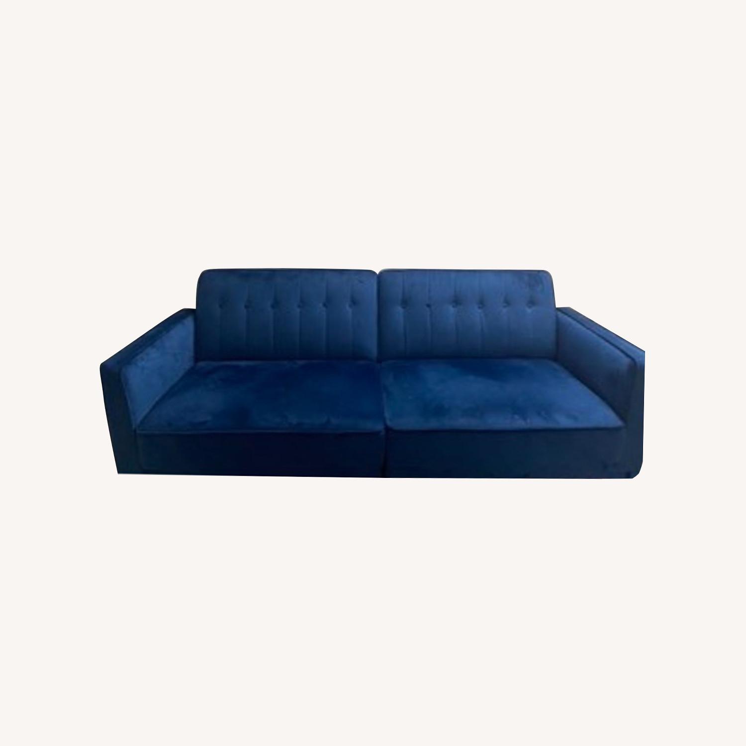 Blue Velvet Couch AptDeco