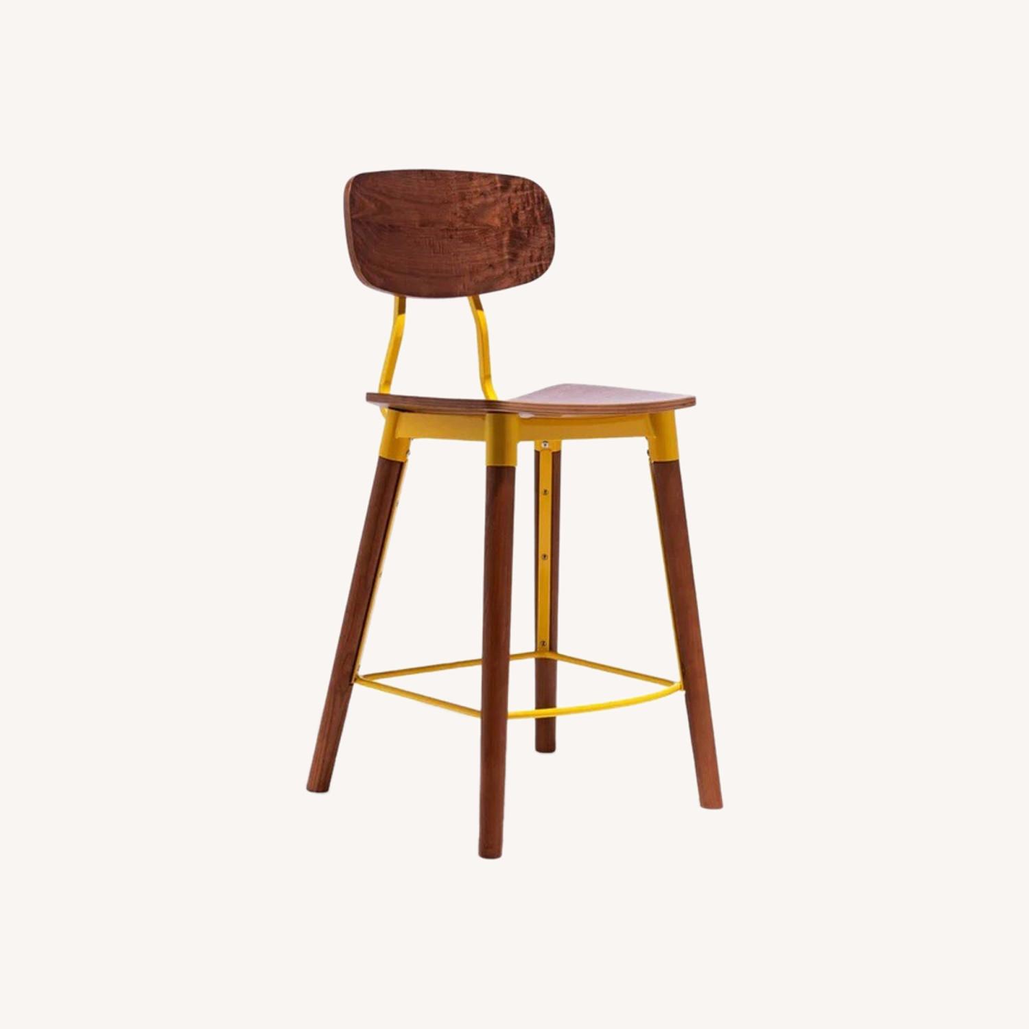 Industry West Public Counter Stool in Yellow AptDeco