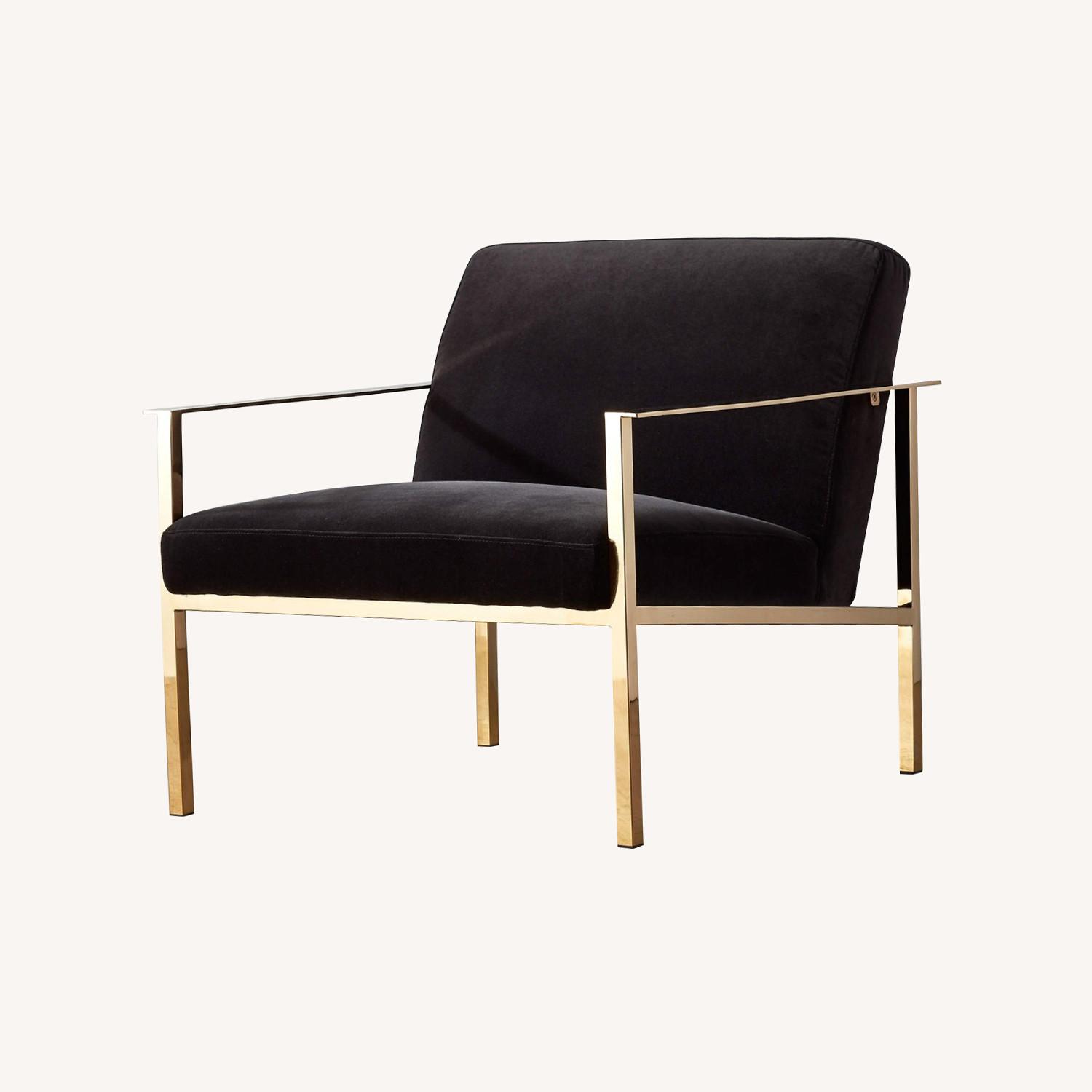 CB2 Cue Carbon Modern Arm Chair AptDeco