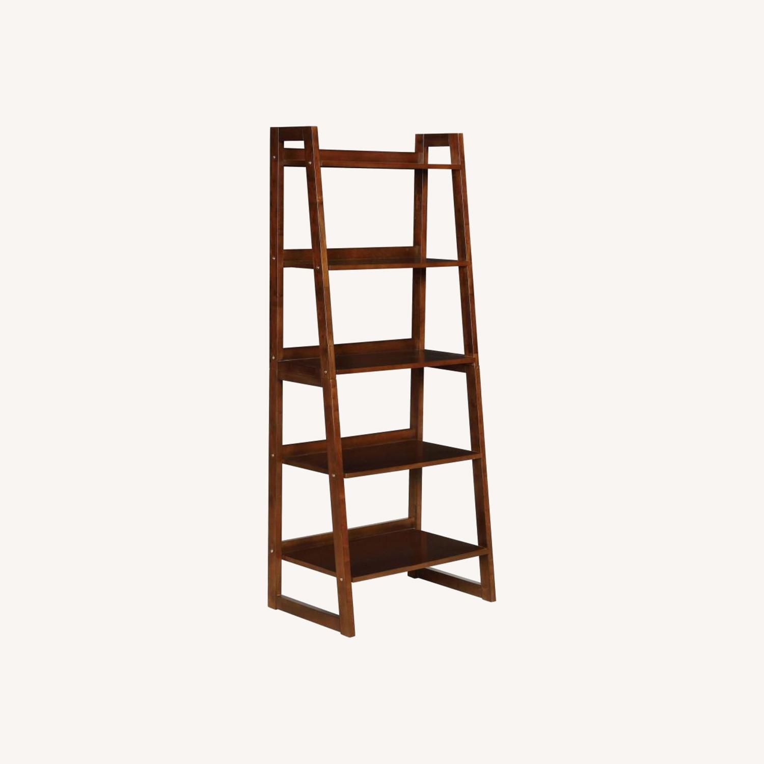 Coaster Bookcase W/ 5-Shelf Ladder Cappuccino - image-6