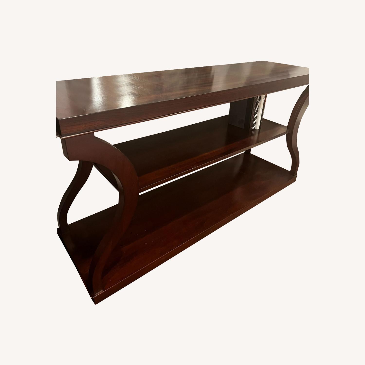 Ethan Allen Dark Wood Donatella Console AptDeco