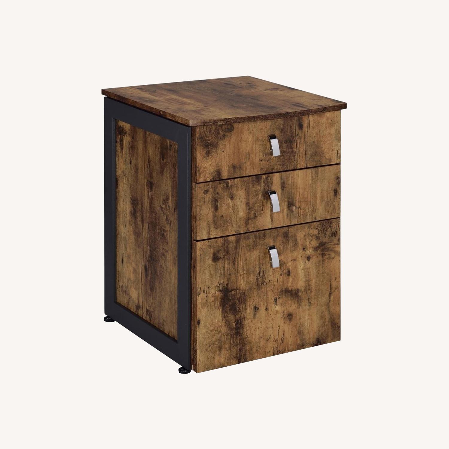 Coaster File Cabinet In Antique Nutmeg Wood Finish - image-10